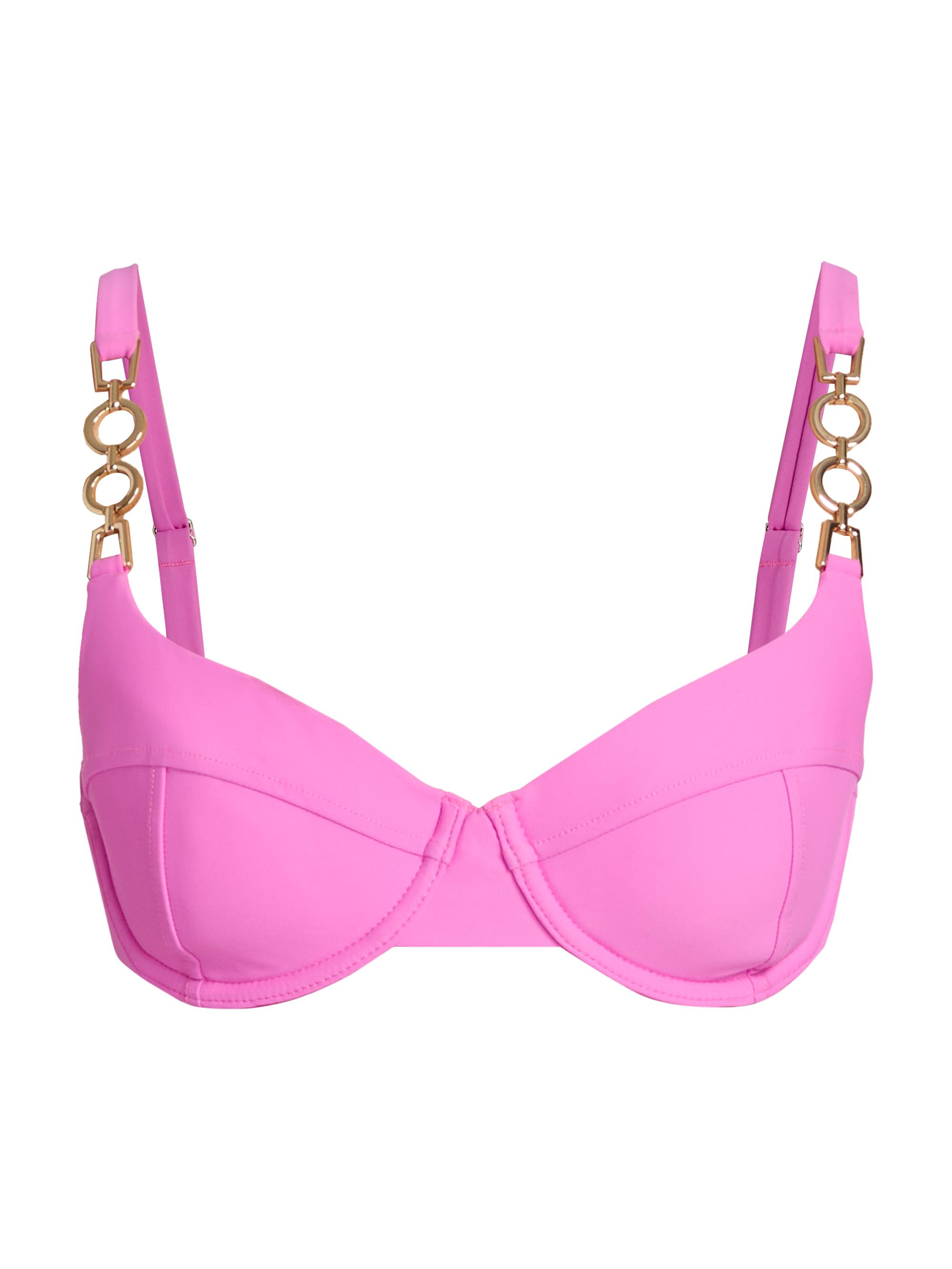 Ramy Brook Women's Mona Embellished Bikini Top - Radiant Pink