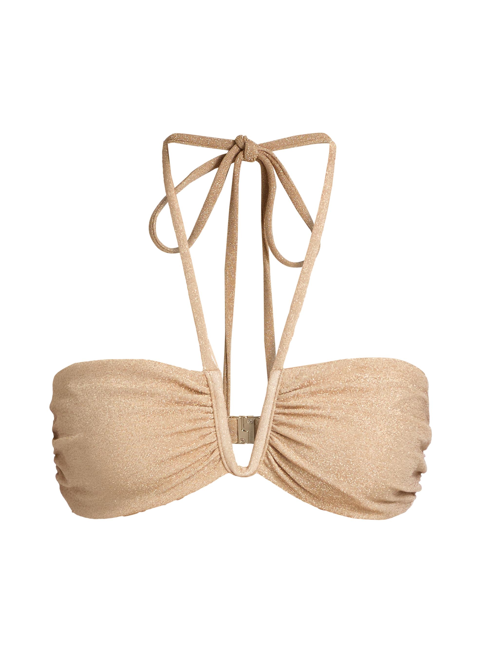 Ramy Brook Women's June Metallic Bikini Top - Gold
