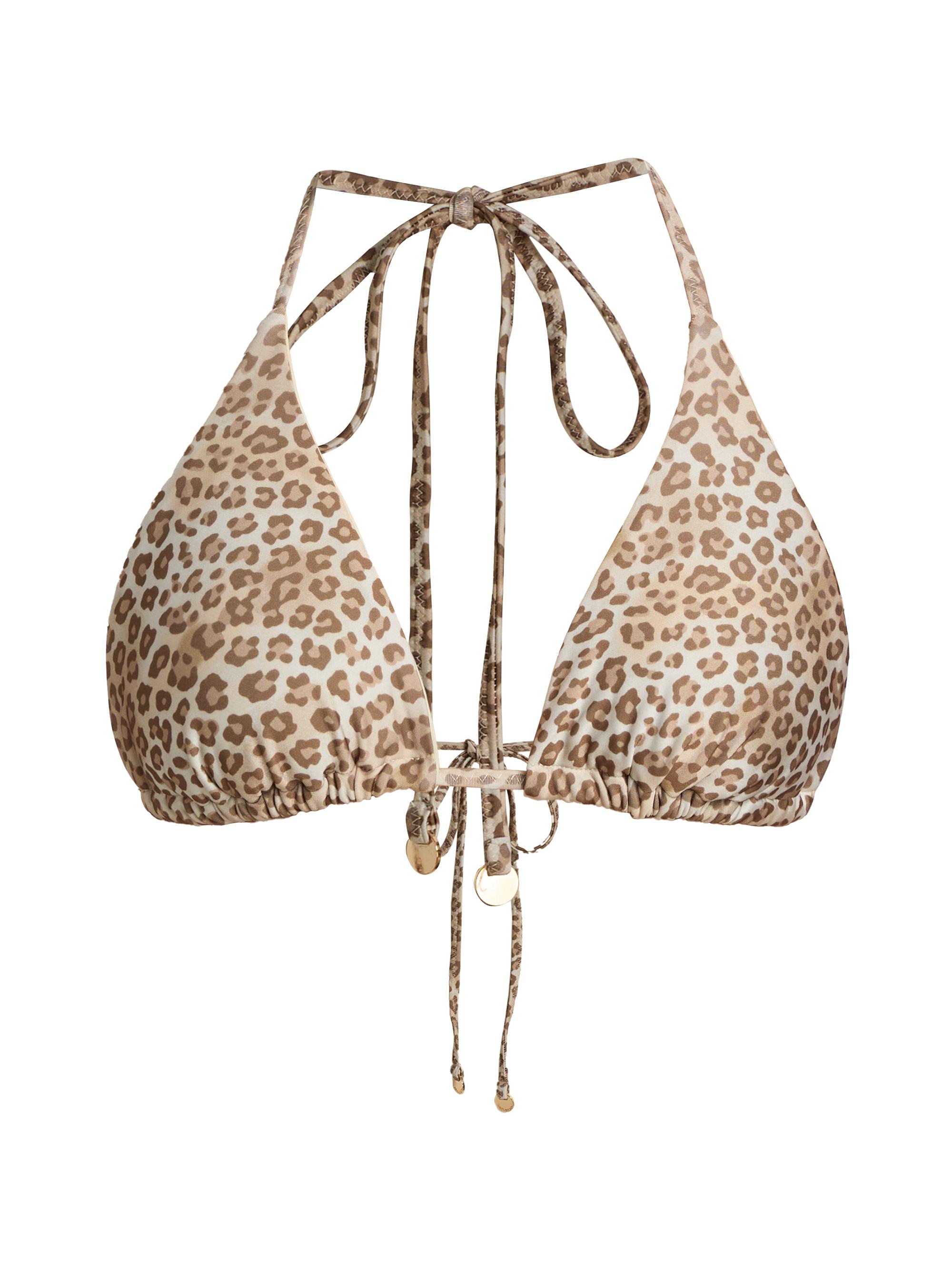Ramy Brook Women's Nikoleta Leopard Print Triangle Bikini Top - Light Leopard