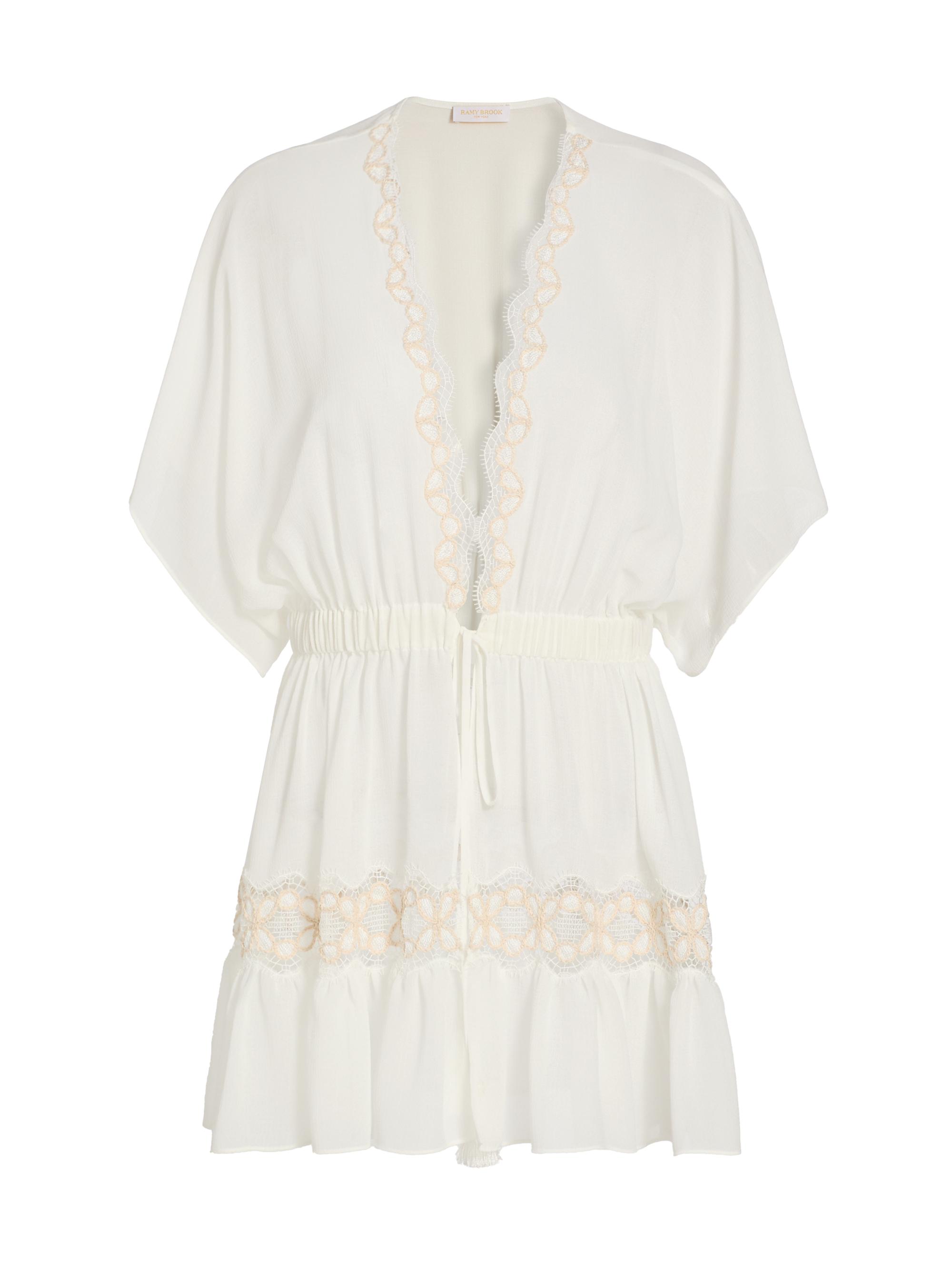Ramy Brook Women's Alisa Embroidered Lace Cover-Up Dress - White