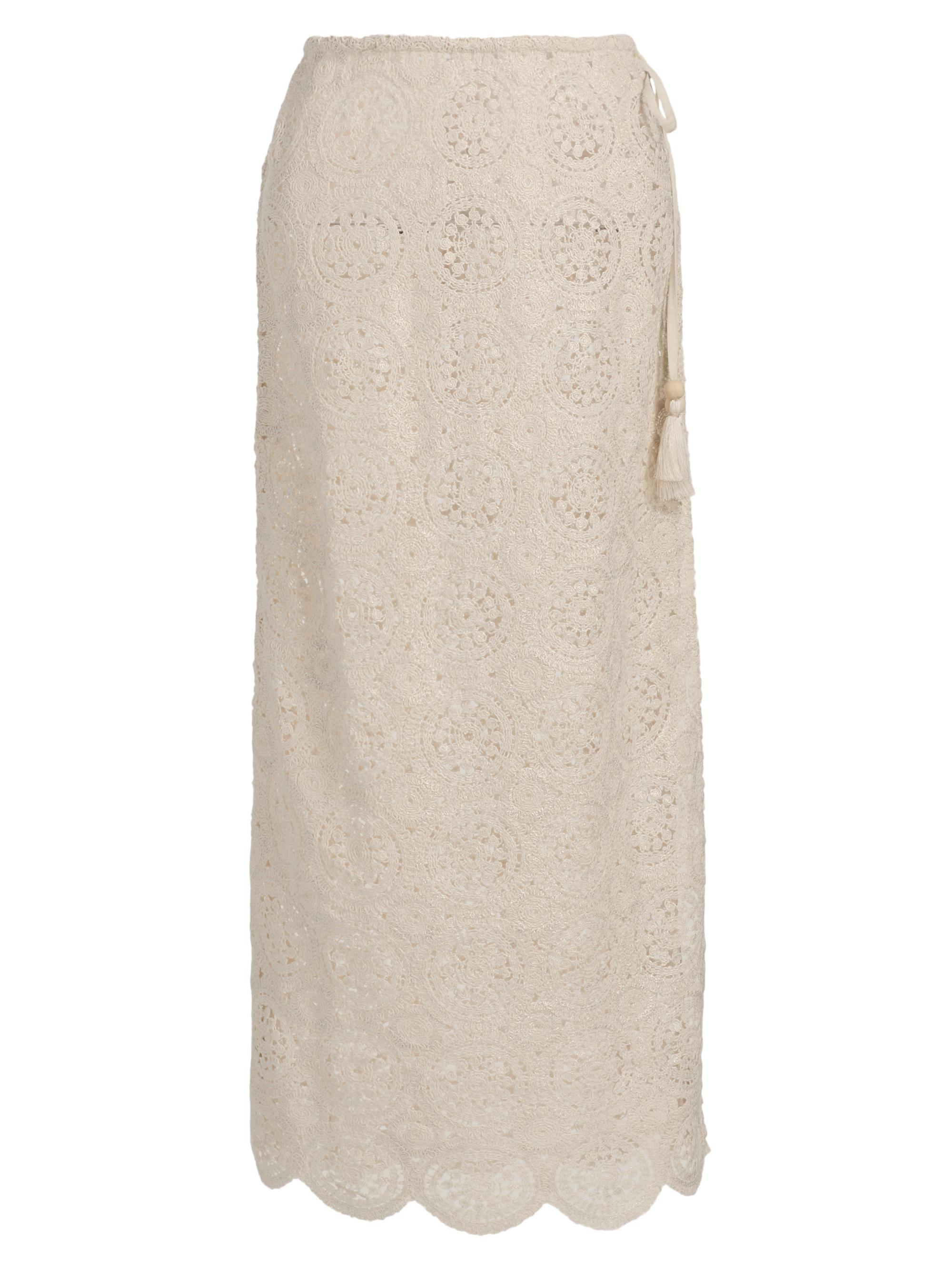 Ramy Brook Women's Karina Crochet Cover-Up Skirt - Neutral Foil Crochet