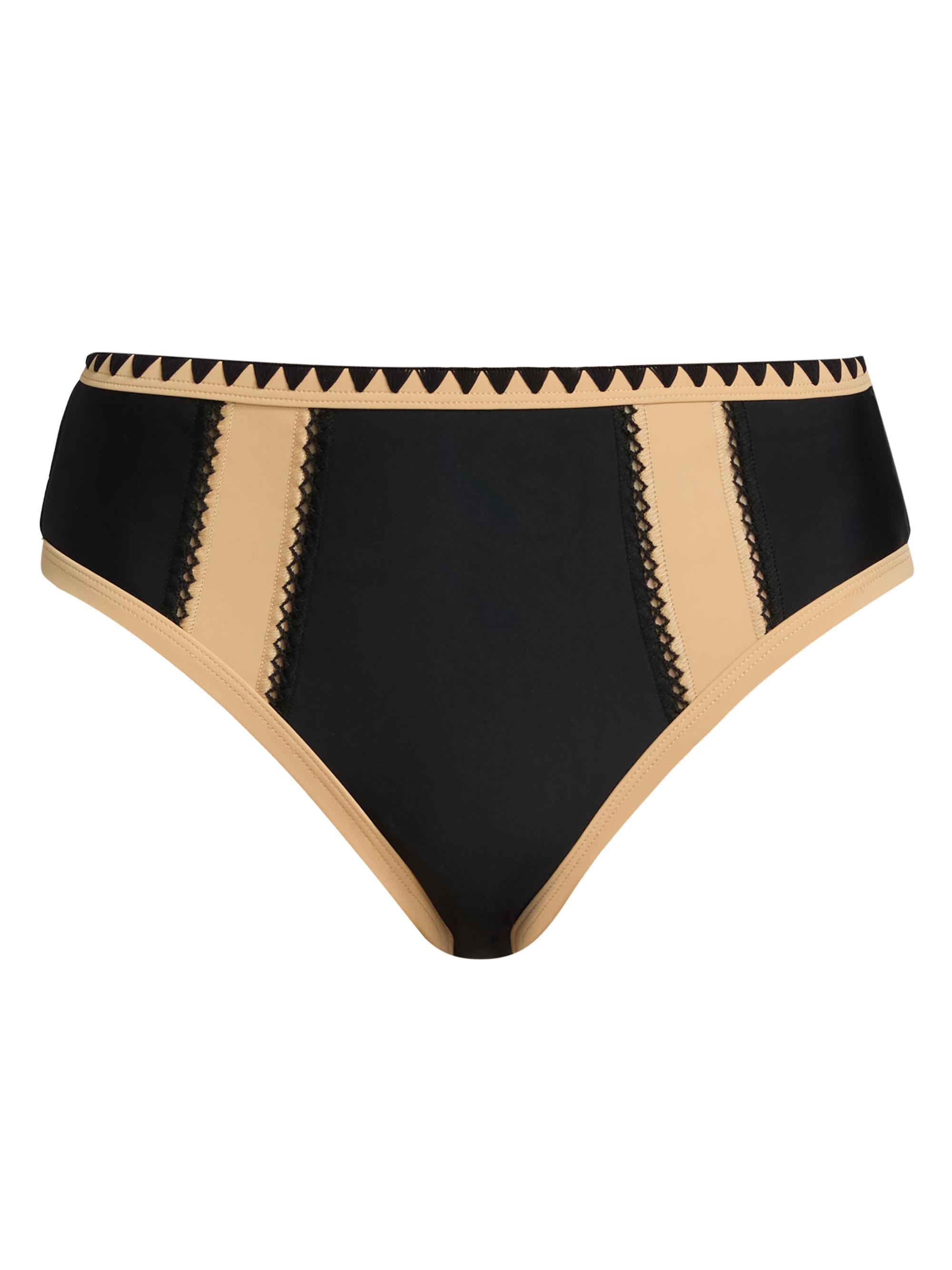 Ramy Brook Women's Mallory ColorblockedBikini Bottom - Black Colorblock