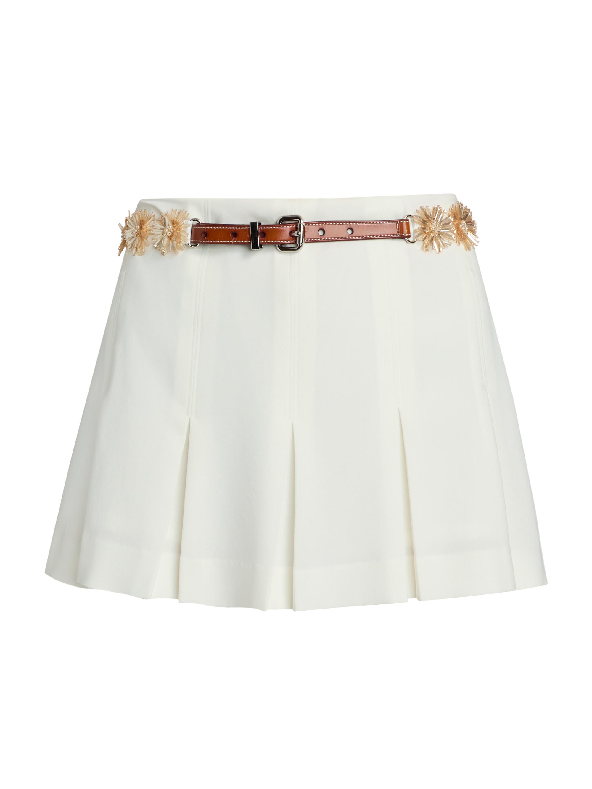 Cinq à Sept Women's Aanya Sunflare Pleated Belted Skort - Navy Champagne
