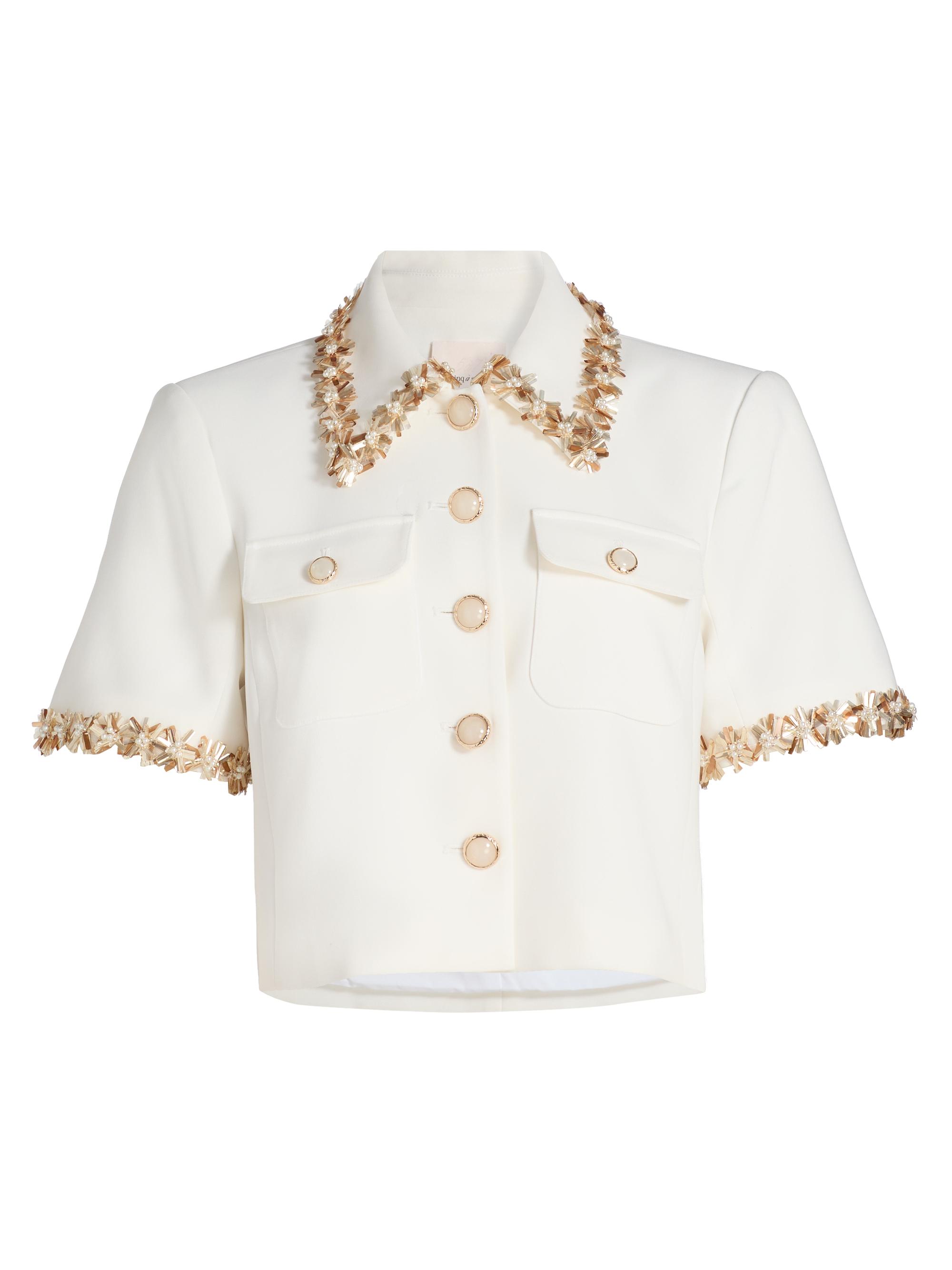 Cinq à Sept Women's Sunflare Aanya Jacket - Navy Champagne