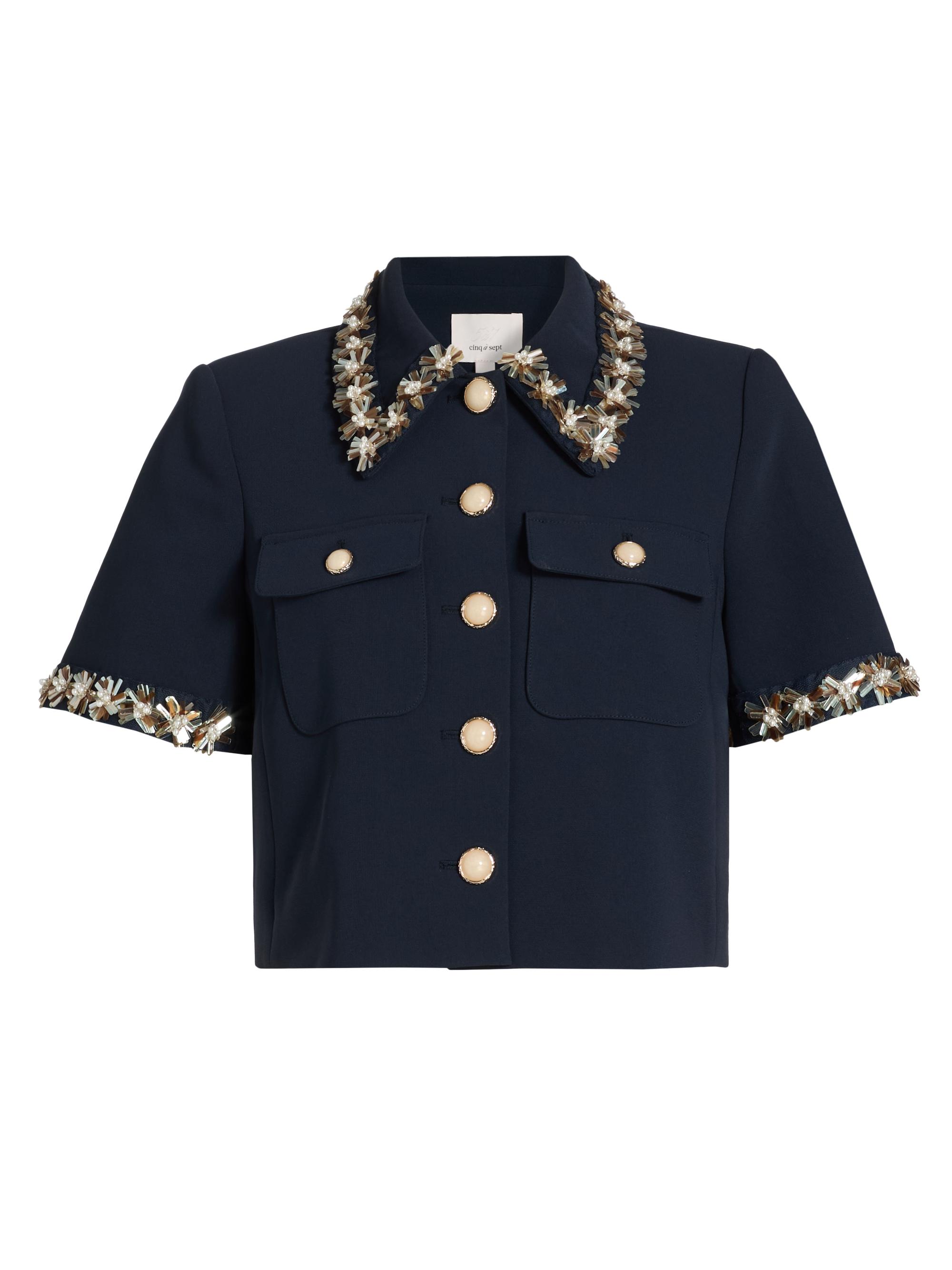 Cinq à Sept Women's Sunflare Aanya Jacket - Navy Champagne