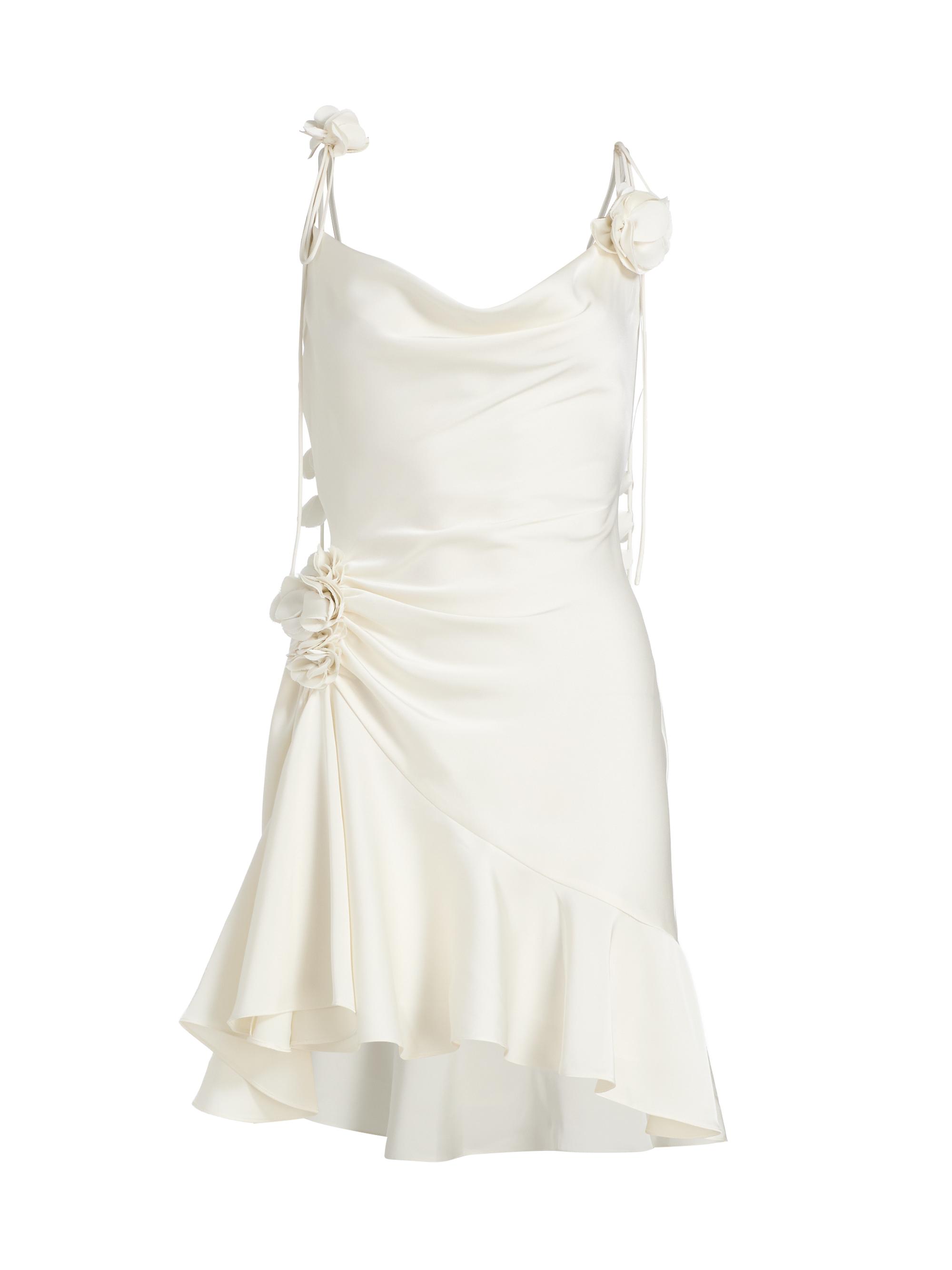Cinq à Sept Women's Ganessa Floral Appliqué Satin Minidress -