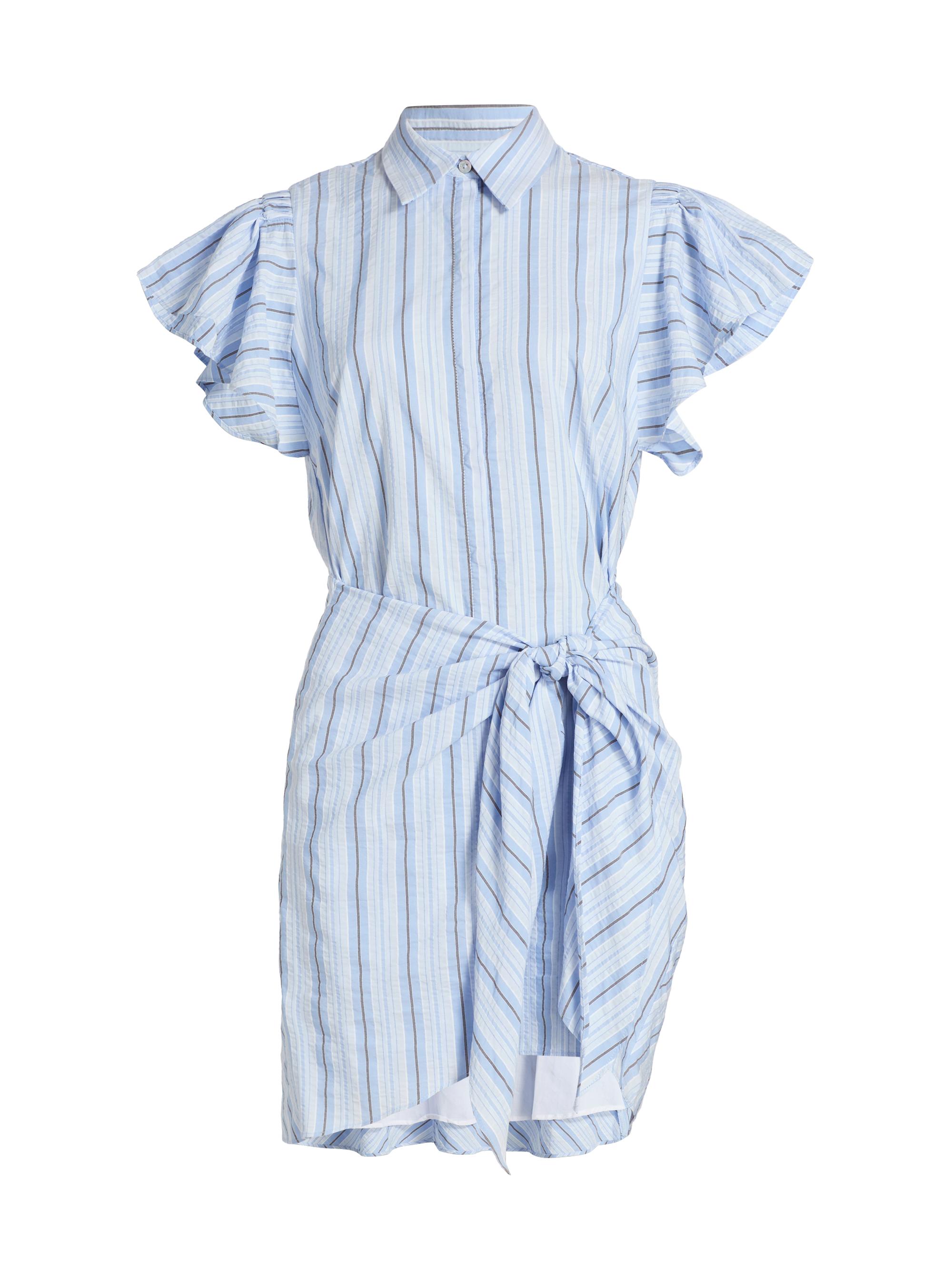 Cinq à Sept Women's Charmine Striped Mini Shirtdress - Blue Multi