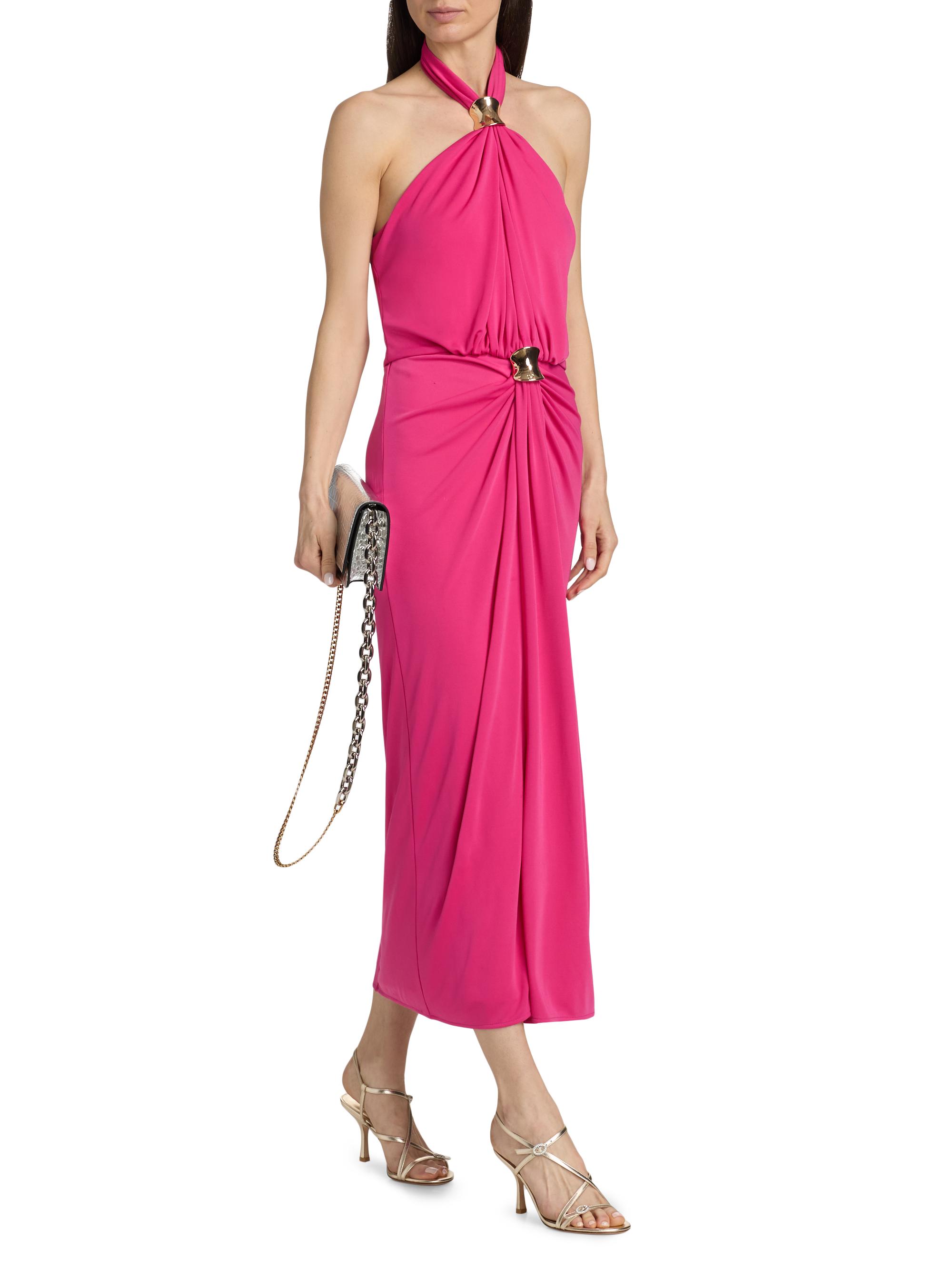 Cinq  Sept Bangle Kaily Halterneck Midi-Dress | Saks Fifth Avenue