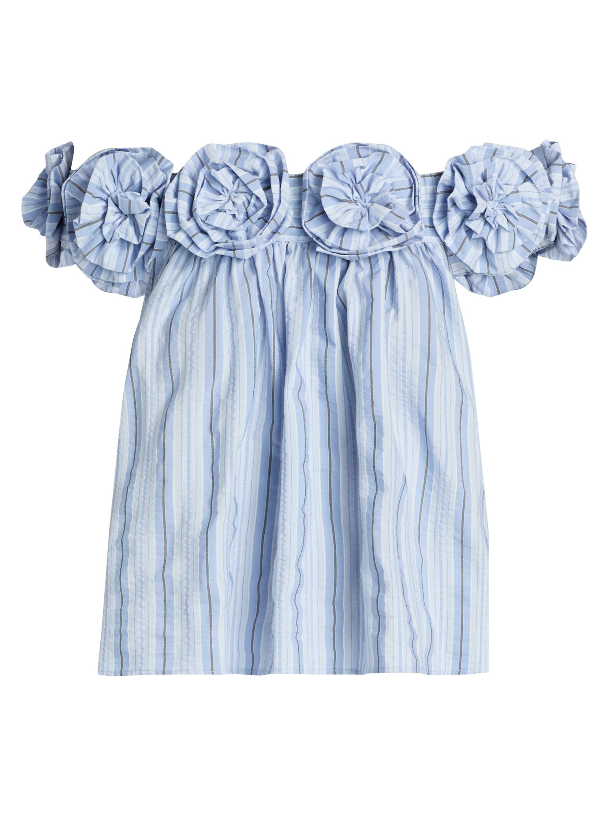 Cinq à Sept Women's Kelsey Off-The-Shoulder Striped Top - Blue Multi