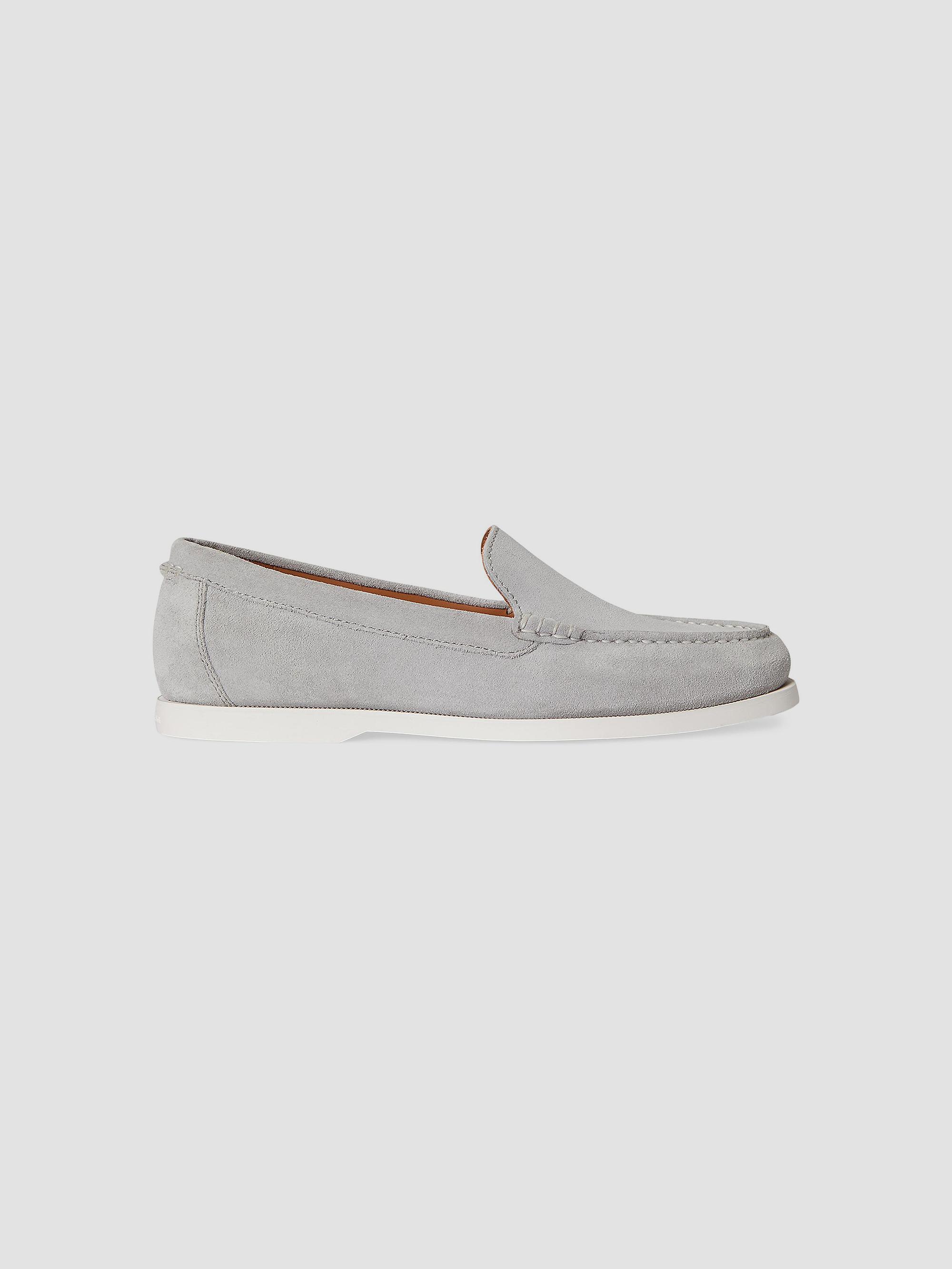 Polo Ralph Lauren fulford gray suede loafers EUC Ralph Lauren Polo Mens Slippers in Grey with Warm Fur Lining main image 3