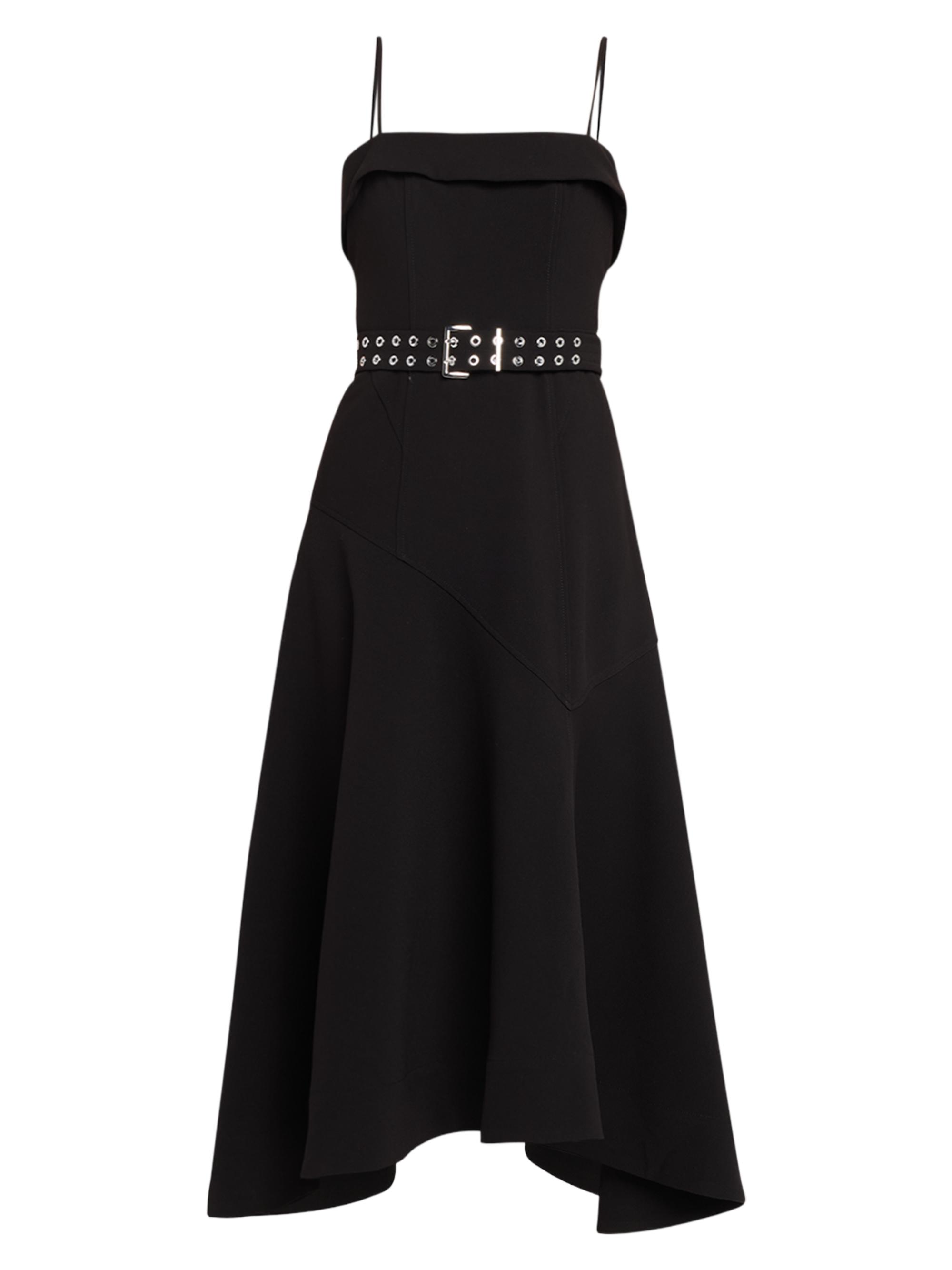 Ganni Women's Twill Suiting Midi-Dress - Black