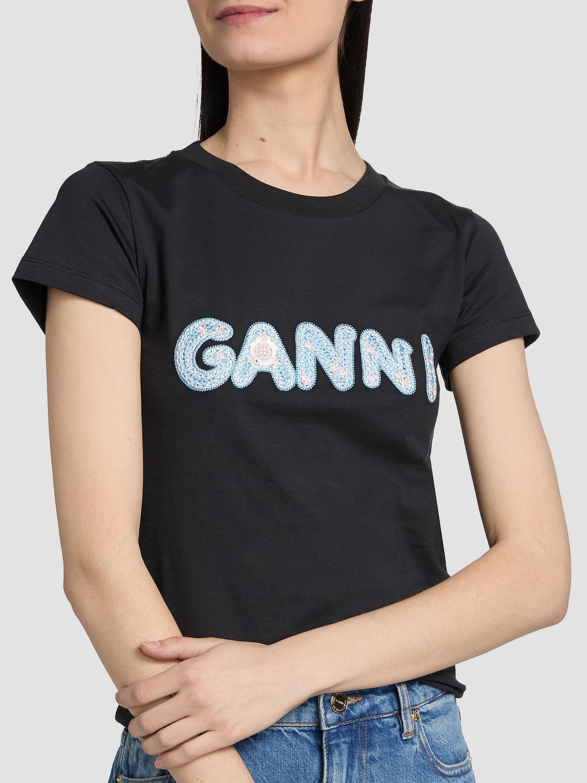 Ganni Basic Cotton Jersey Logo Baby T-Shirt | Saks Fifth Avenue