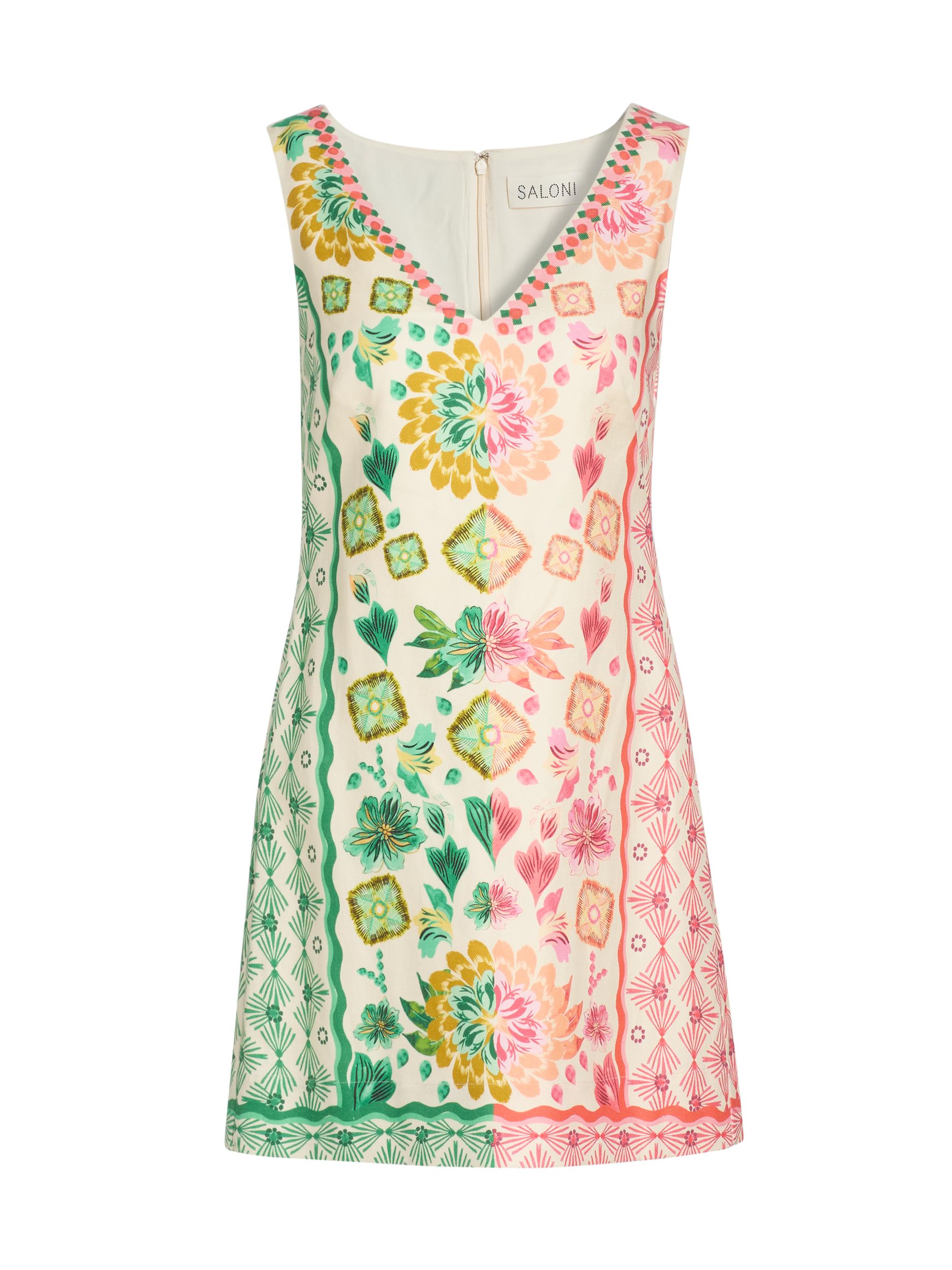 Saloni Women's Alba Two-Tone Printed Minidress - Sunrise Border