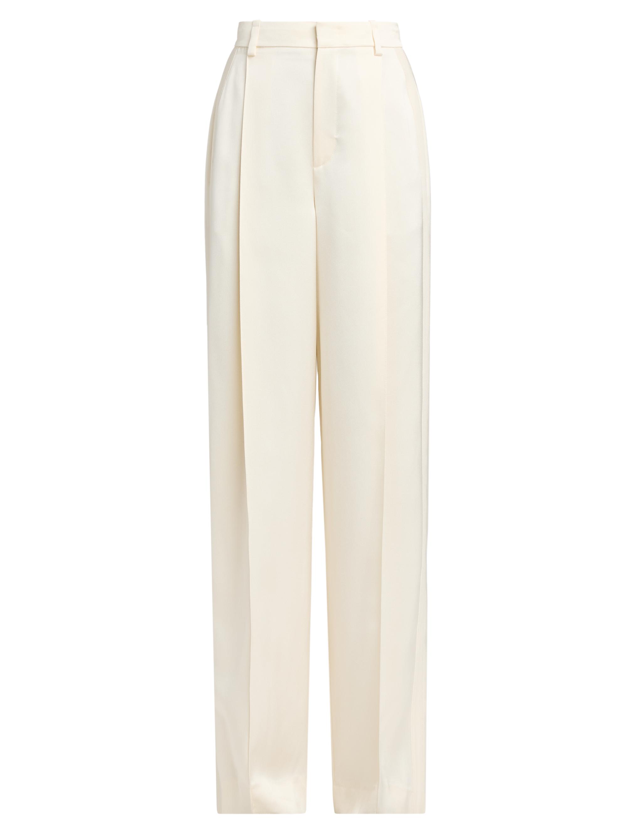 Vince Women's High-Rise Satin Trousers - Flax | Thumbnail 8