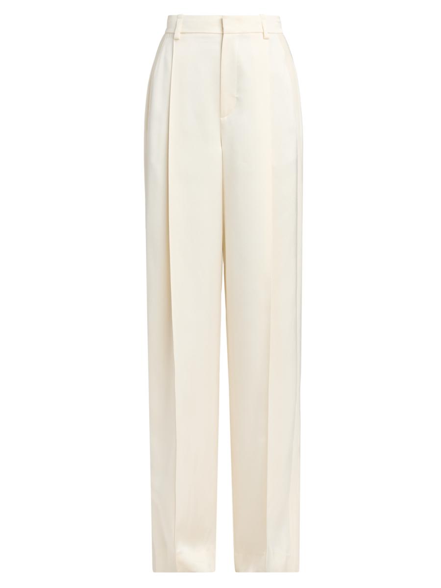 Vince Women's High-rise Satin Trousers In Brown