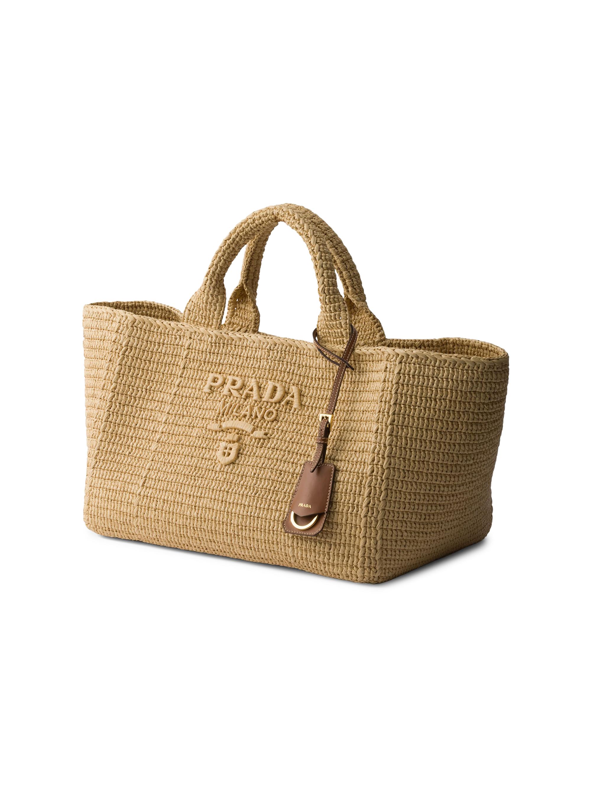 マ*リ様 PRADA ラージクロシェ　トートバッグ Prada Large Crochet Tote Bag with Leather Details | Saks Fifth Avenue