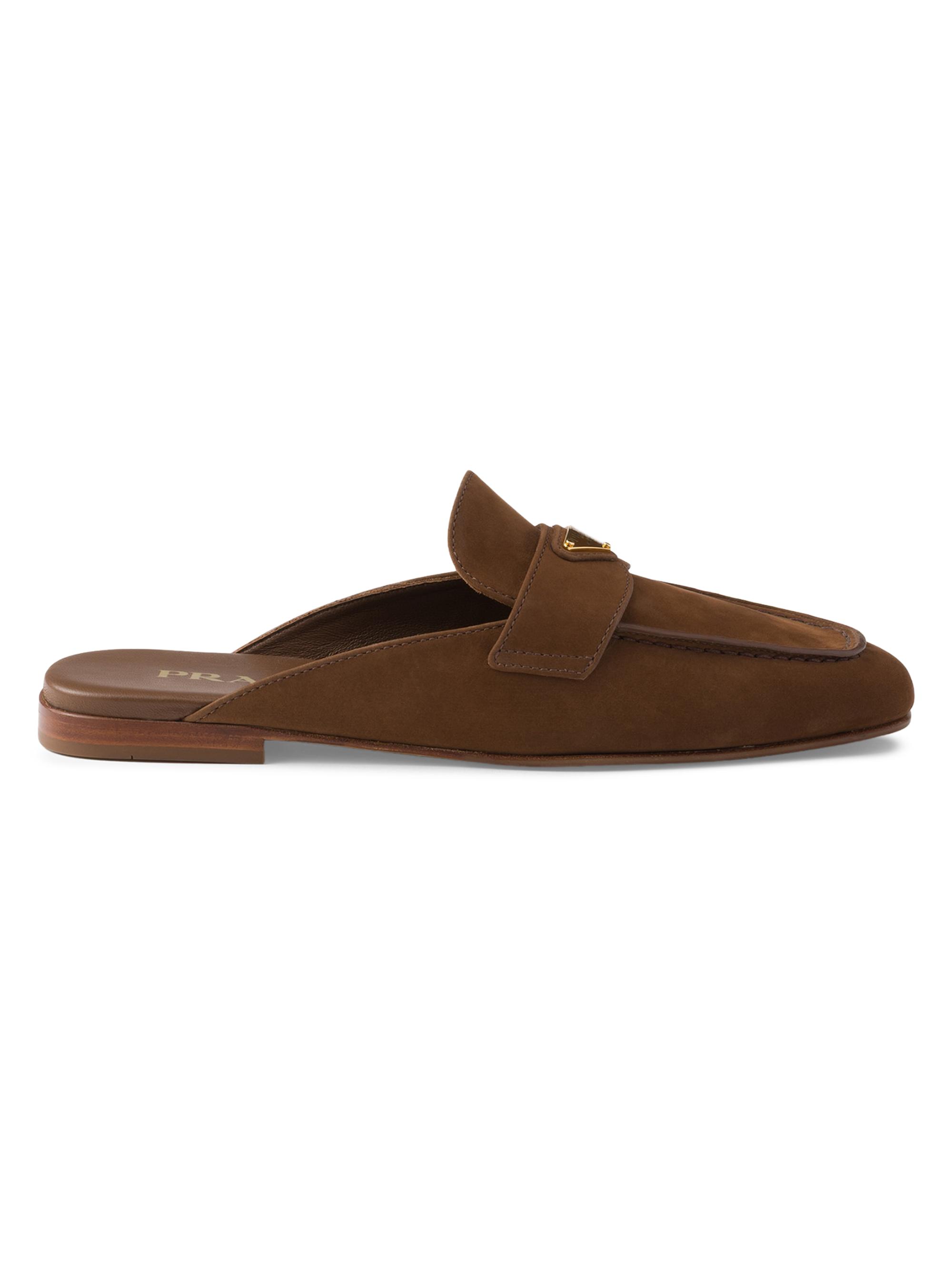 Prada Women's Nubuck Mules - Brown
