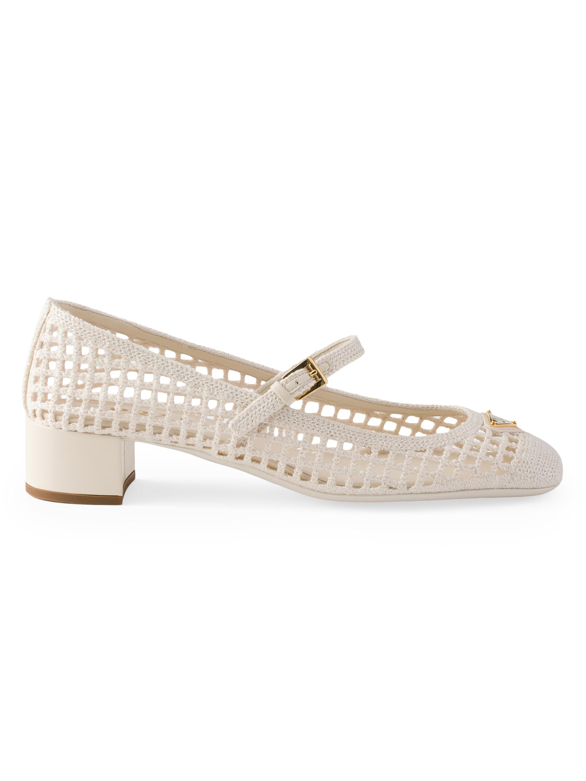 Prada Women's Crochet Pumps - Brown