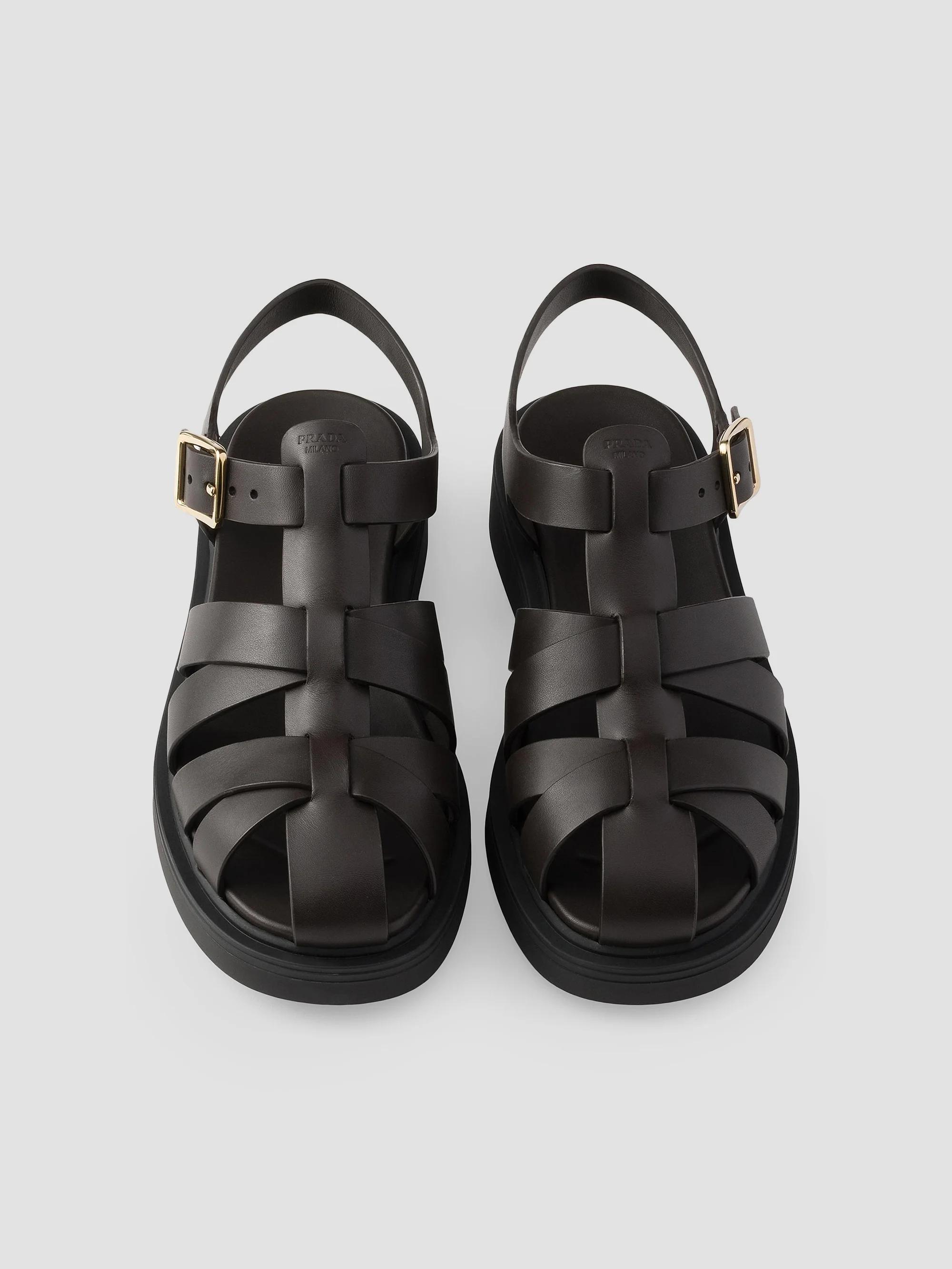 Prada Leather Fisherman's Sandals | Saks Fifth Avenue
