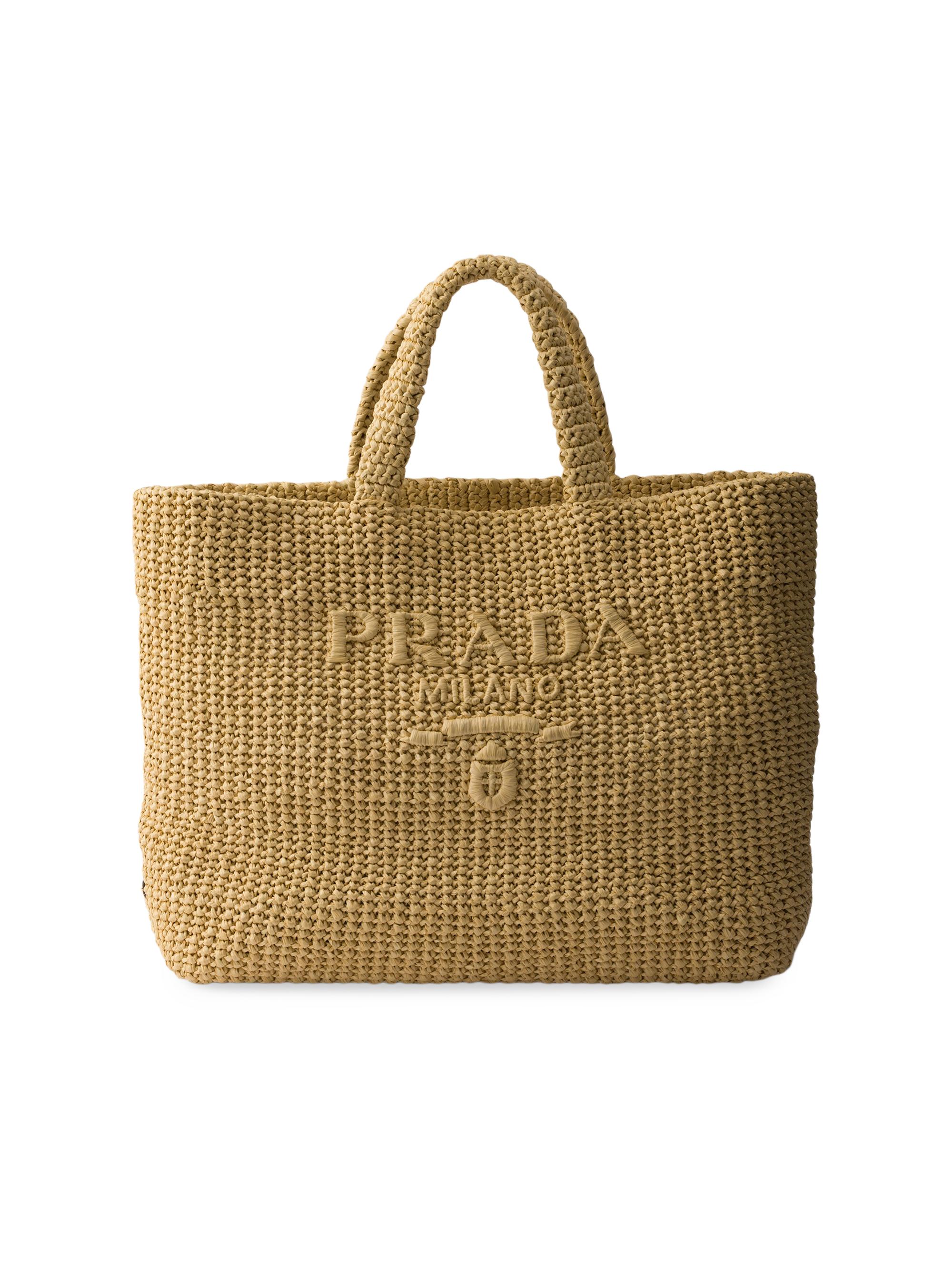 Prada Women's Crochet Tote Bag - Beige Khaki