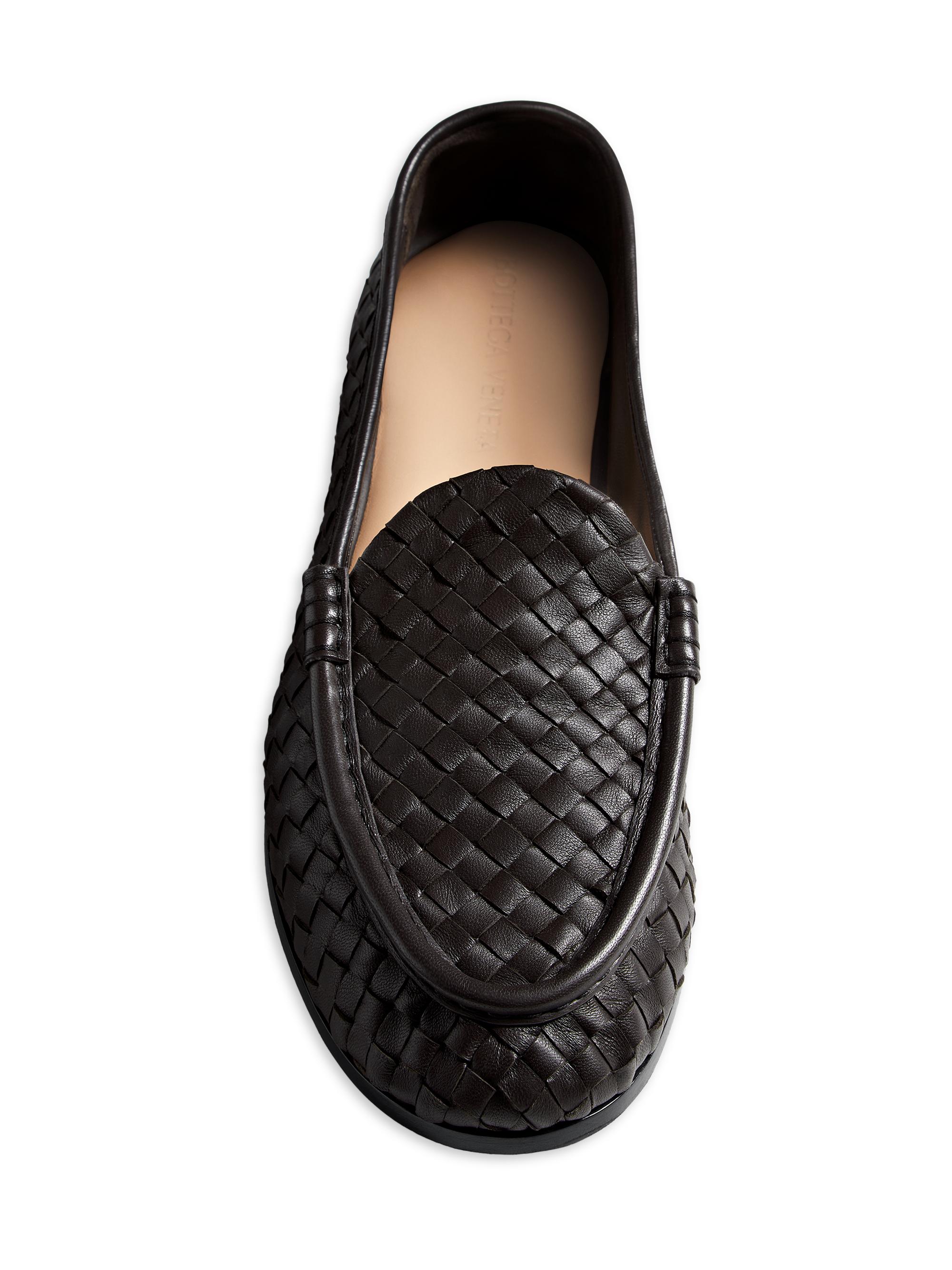 Bottega Veneta Silenzio Intrecciato Leather Loafers | Saks Fifth