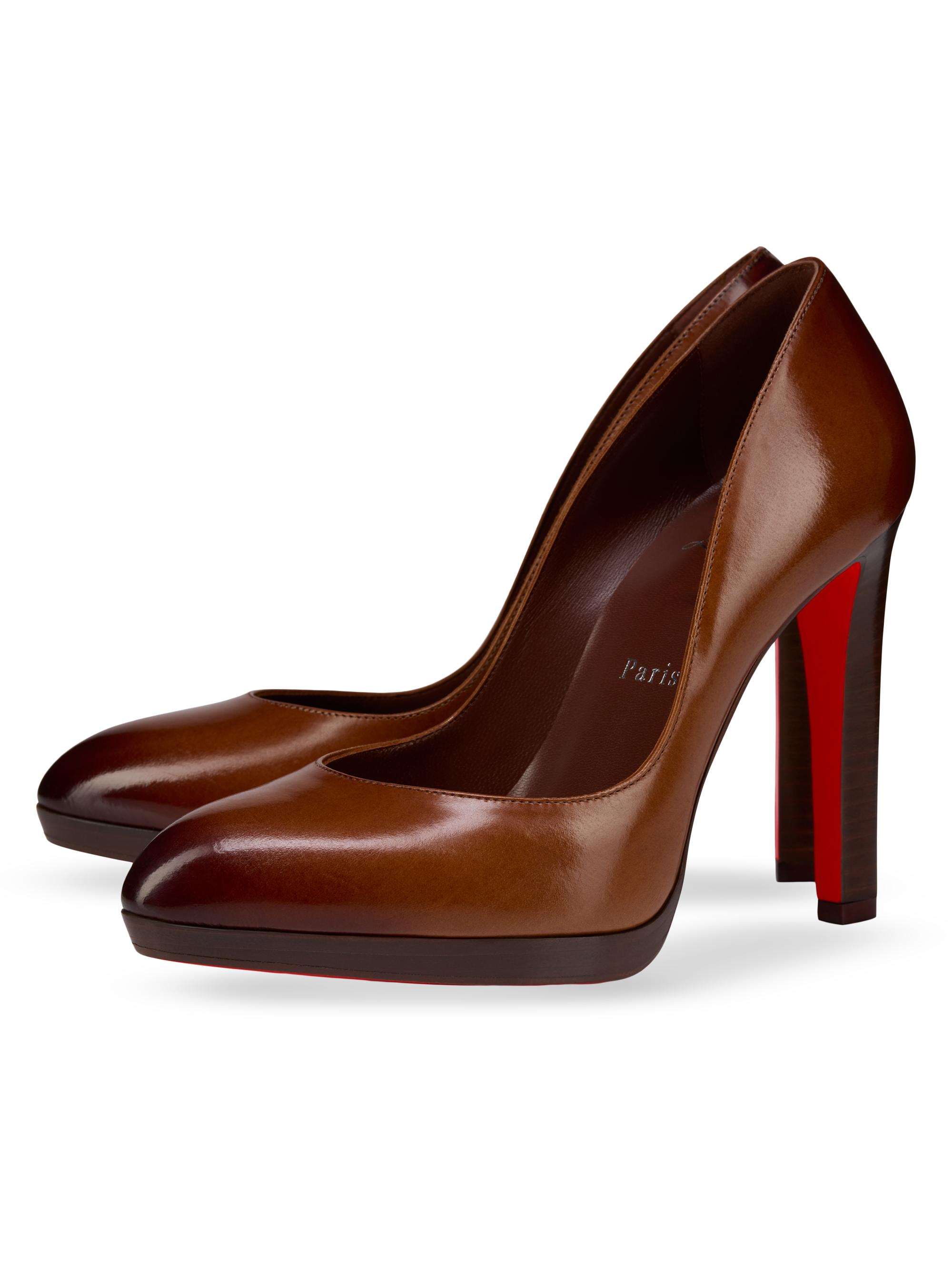 Christian Louboutin ブラウン ハイヒール Christian Louboutin Fannylove Alta 120MM Leather Pumps | Saks