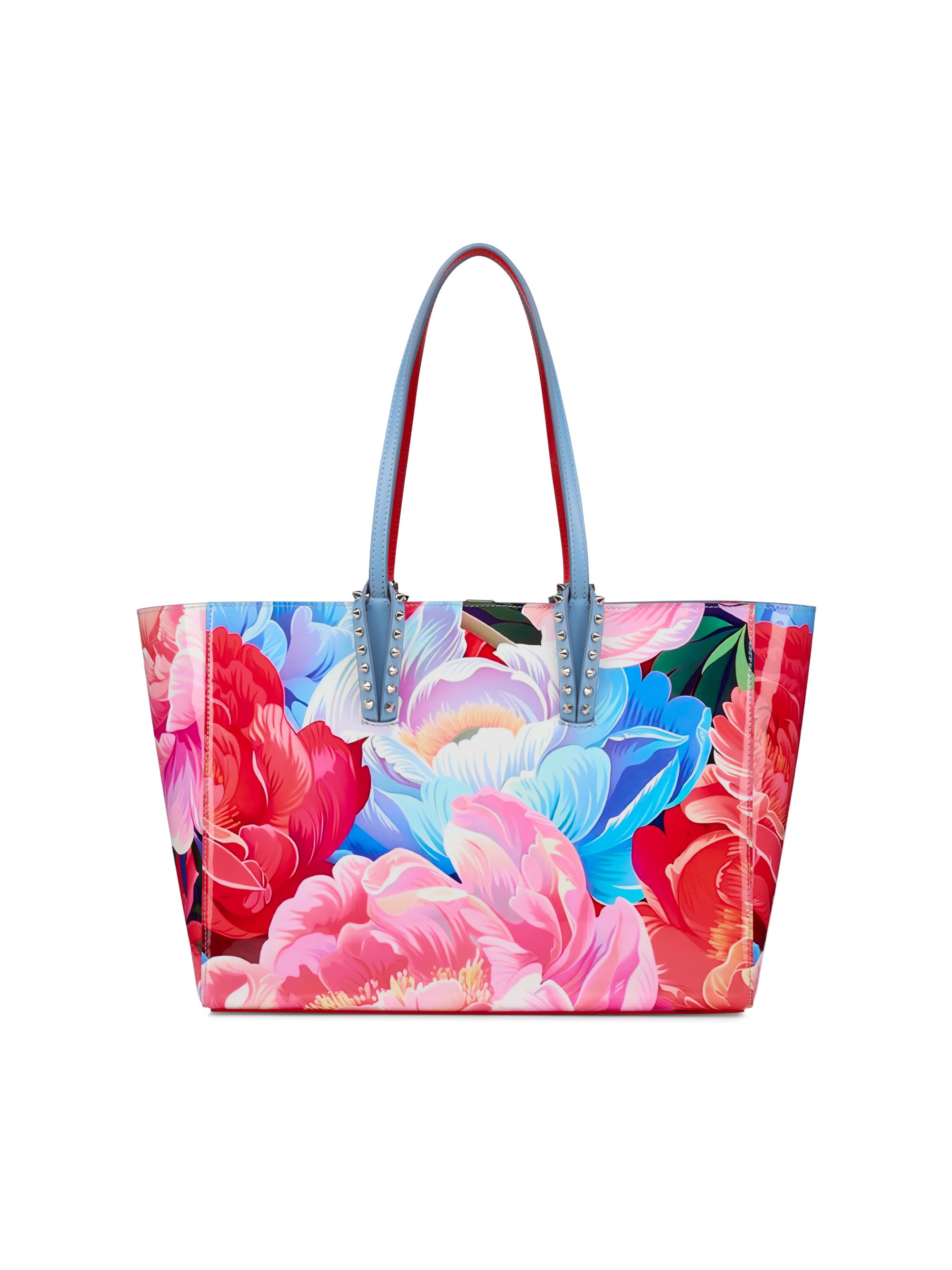 Christian Louboutin Women's Cabata  Peonies Printed Leather Tote Bag