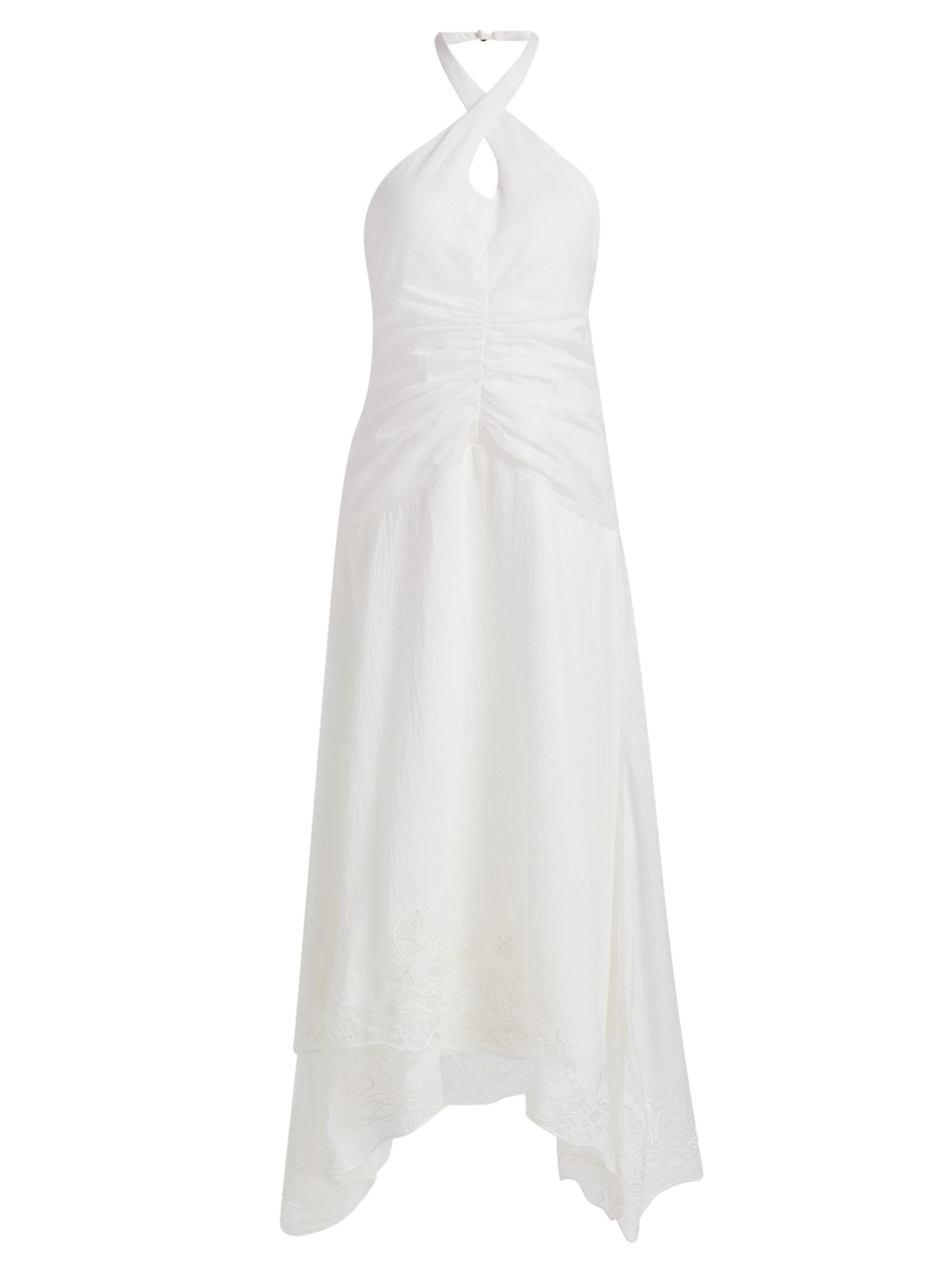 AMUR Women's Romee Embroidered Halter Maxi Dress - Seed Pearl | Thumbnail 8