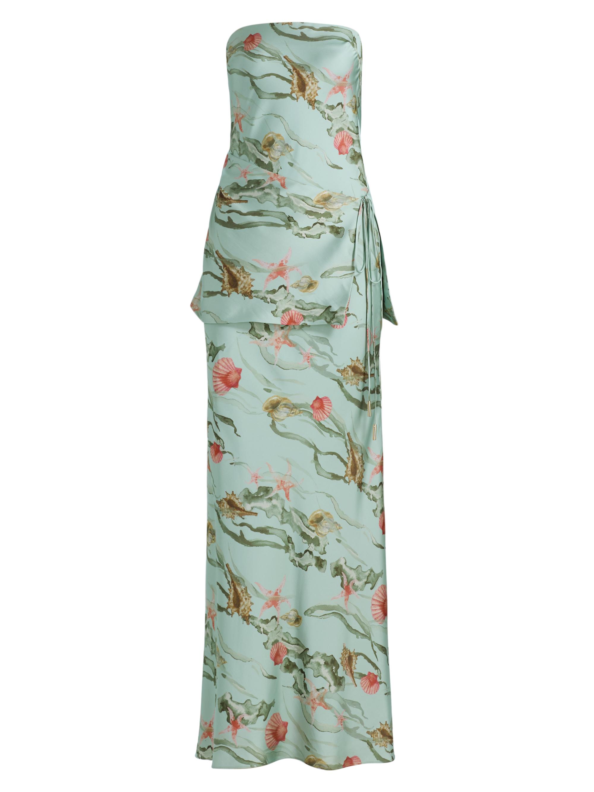 AMUR Women's Ever Printed Tiered Maxi Dress - Tidal Mosaic