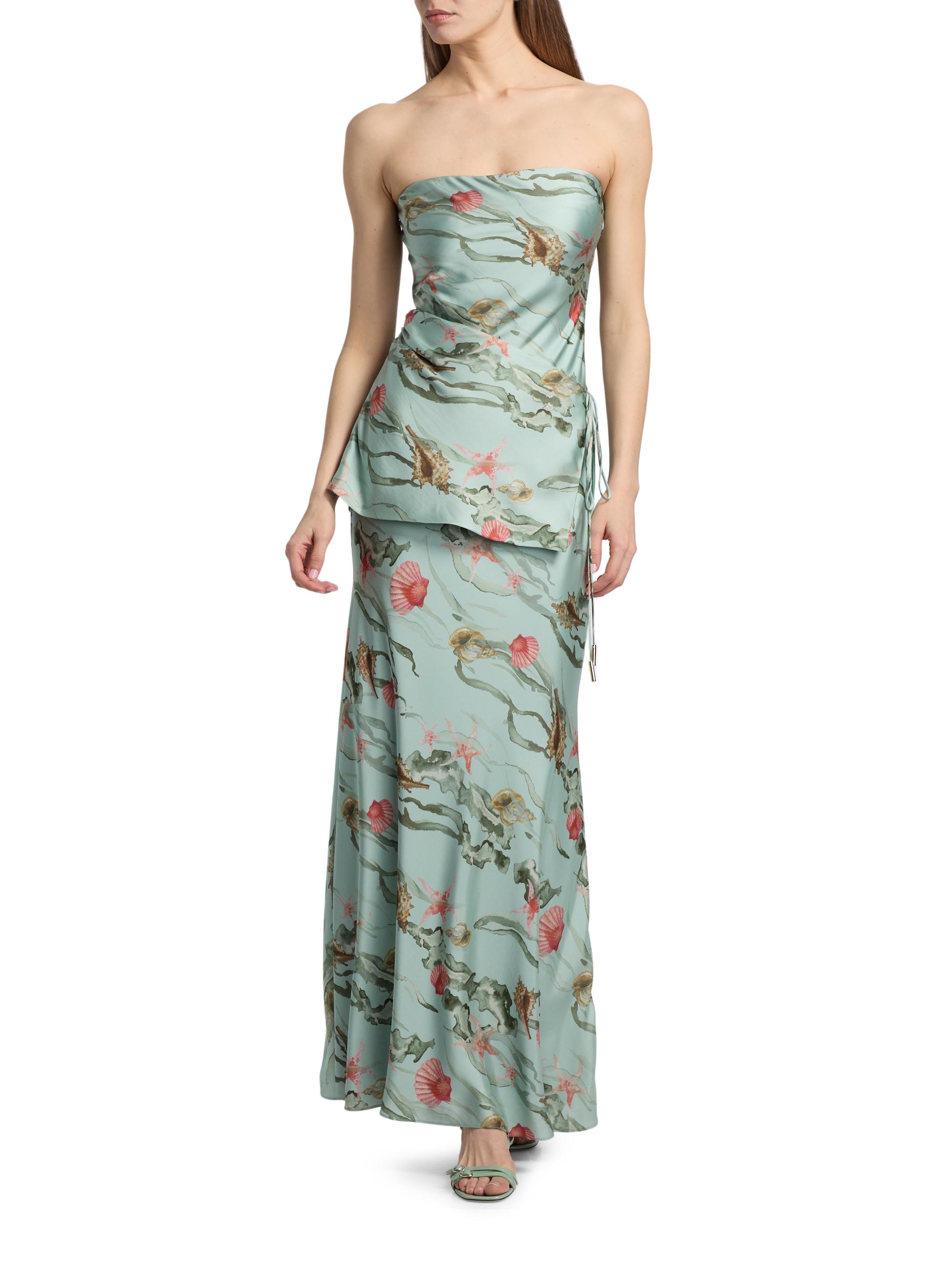 AMUR Women's Ever Printed Tiered Maxi Dress - Tidal Mosaic | Thumbnail 3