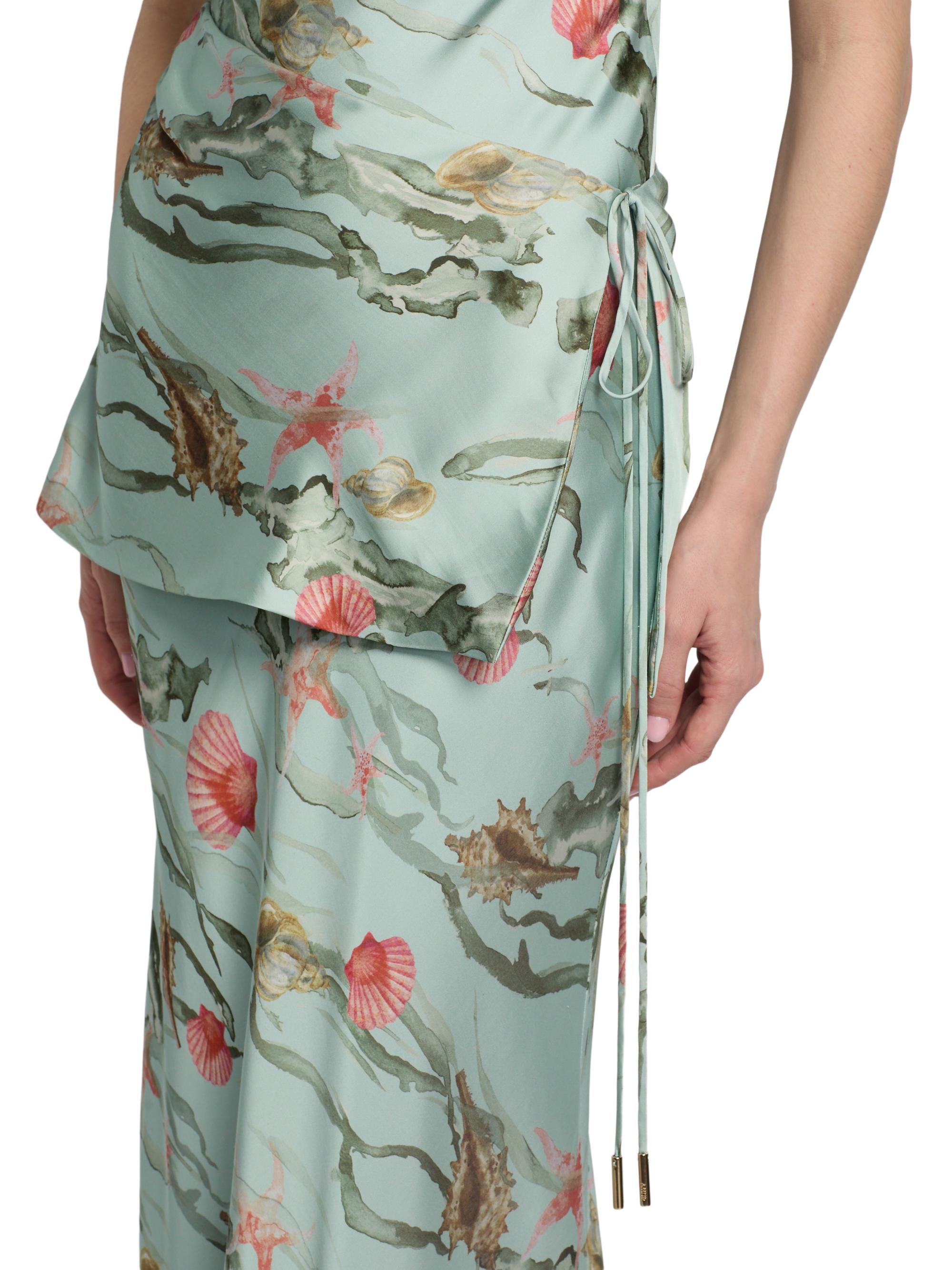 AMUR Women's Ever Printed Tiered Maxi Dress - Tidal Mosaic | Thumbnail 6