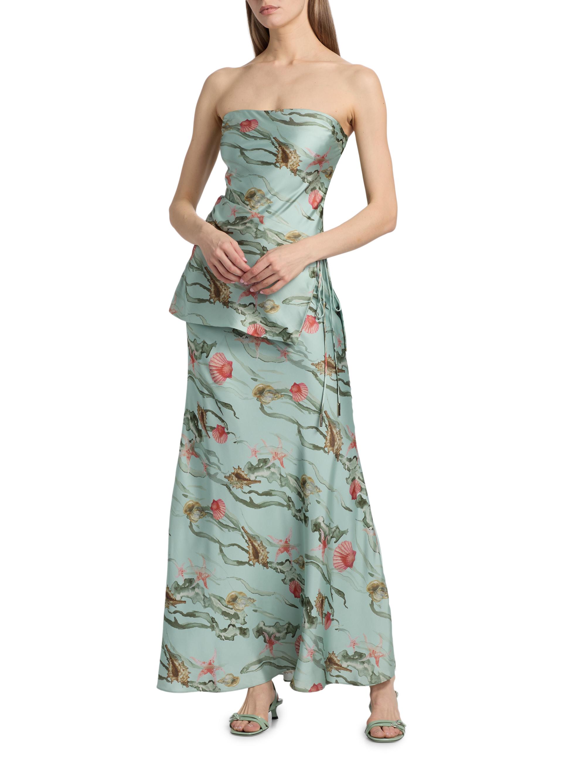 AMUR Women's Ever Printed Tiered Maxi Dress - Tidal Mosaic | Thumbnail 2
