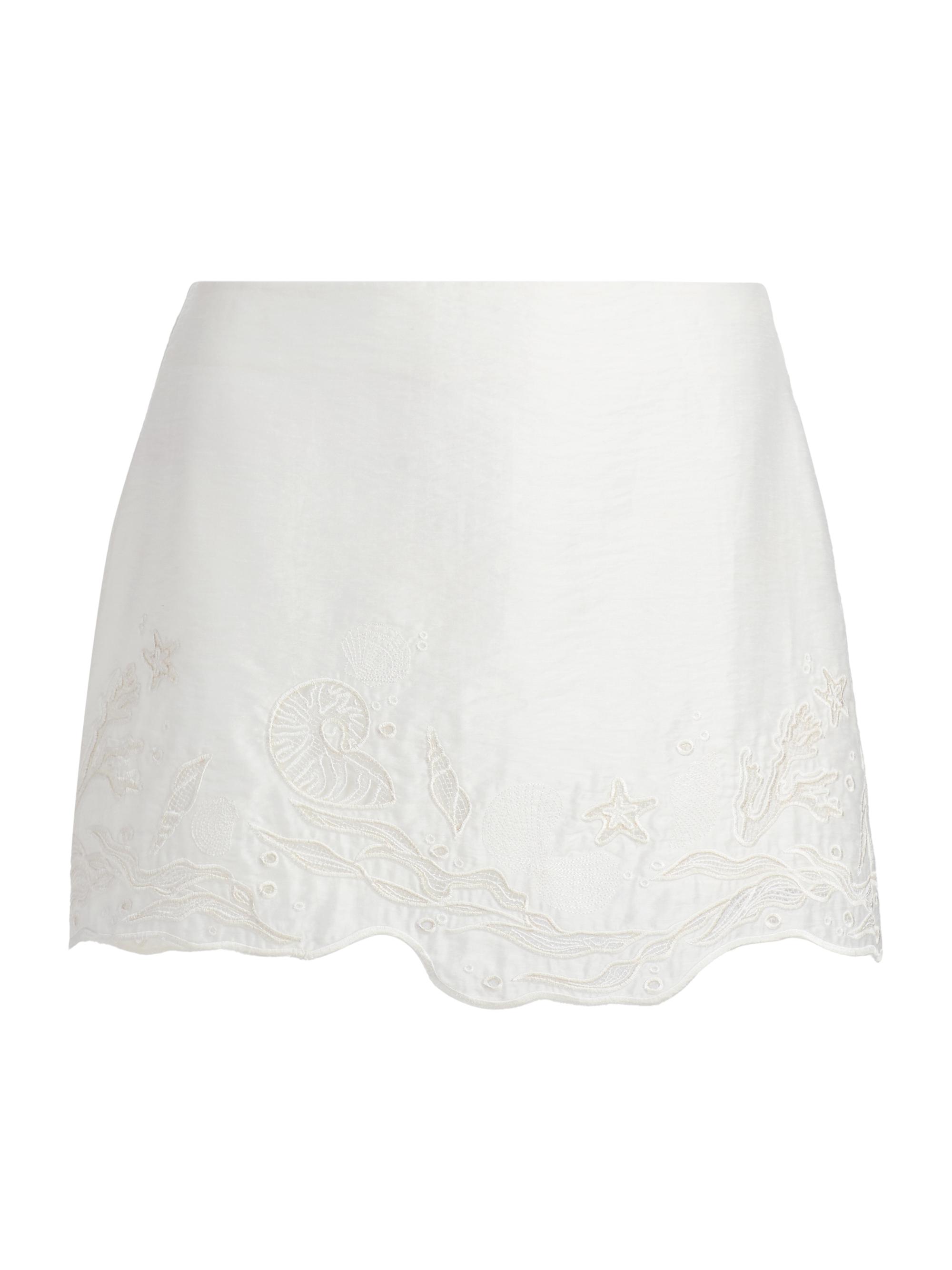 Amur Women's Ottile Embroidered Miniskirt - Seed Pearl