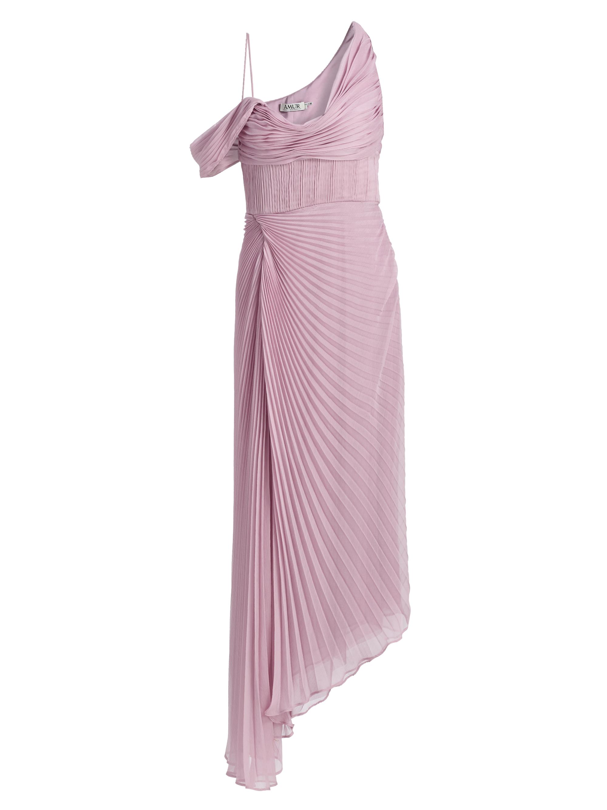 AMUR Women's Joelle Pleated Draped Gown - Violet Isla | Thumbnail 8