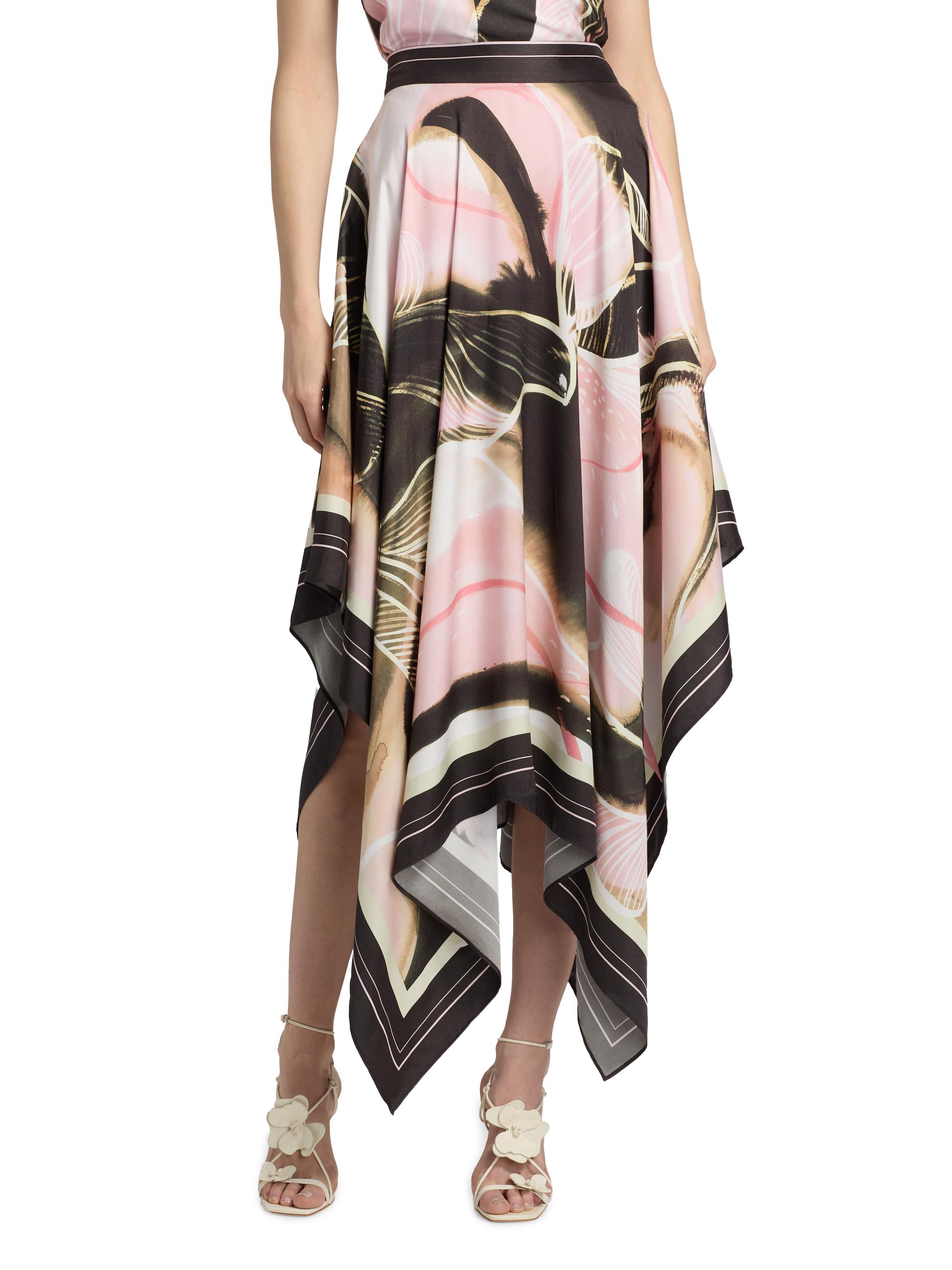 AMUR Women's Letty Printed Scarf Midi-Skirt - Gaudis Garden | Thumbnail 3