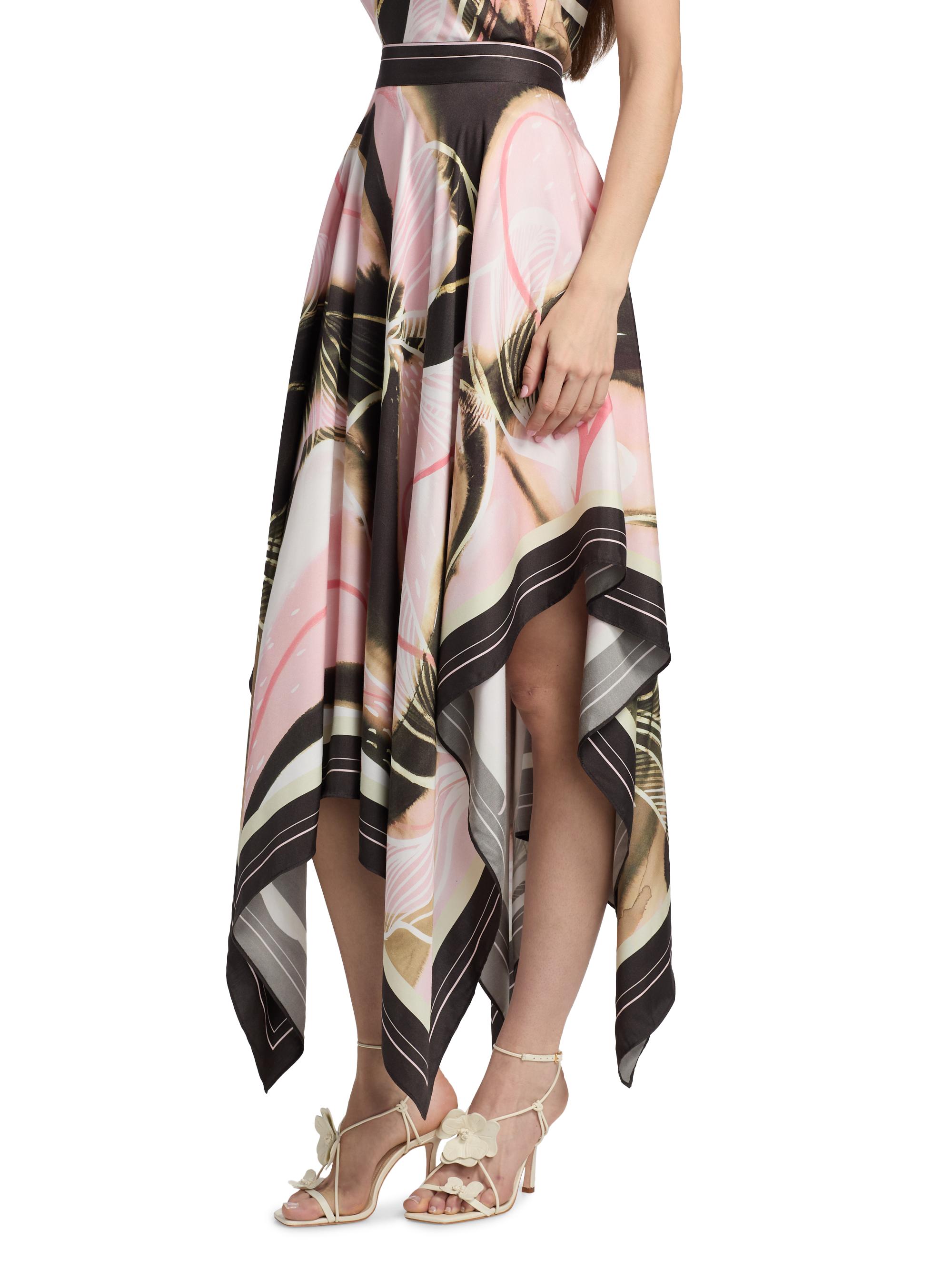AMUR Women's Letty Printed Scarf Midi-Skirt - Gaudis Garden | Thumbnail 4