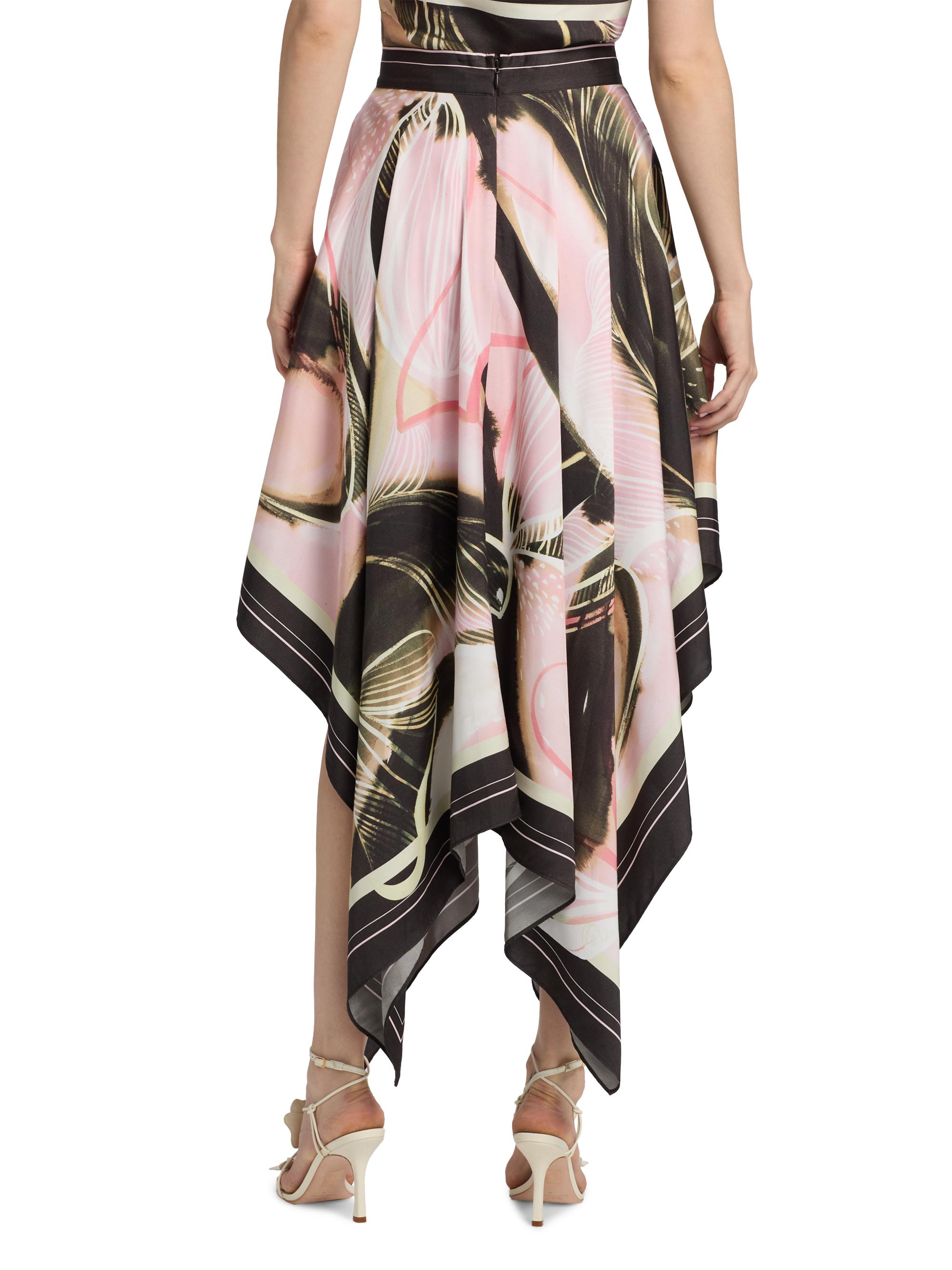 AMUR Women's Letty Printed Scarf Midi-Skirt - Gaudis Garden | Thumbnail 5
