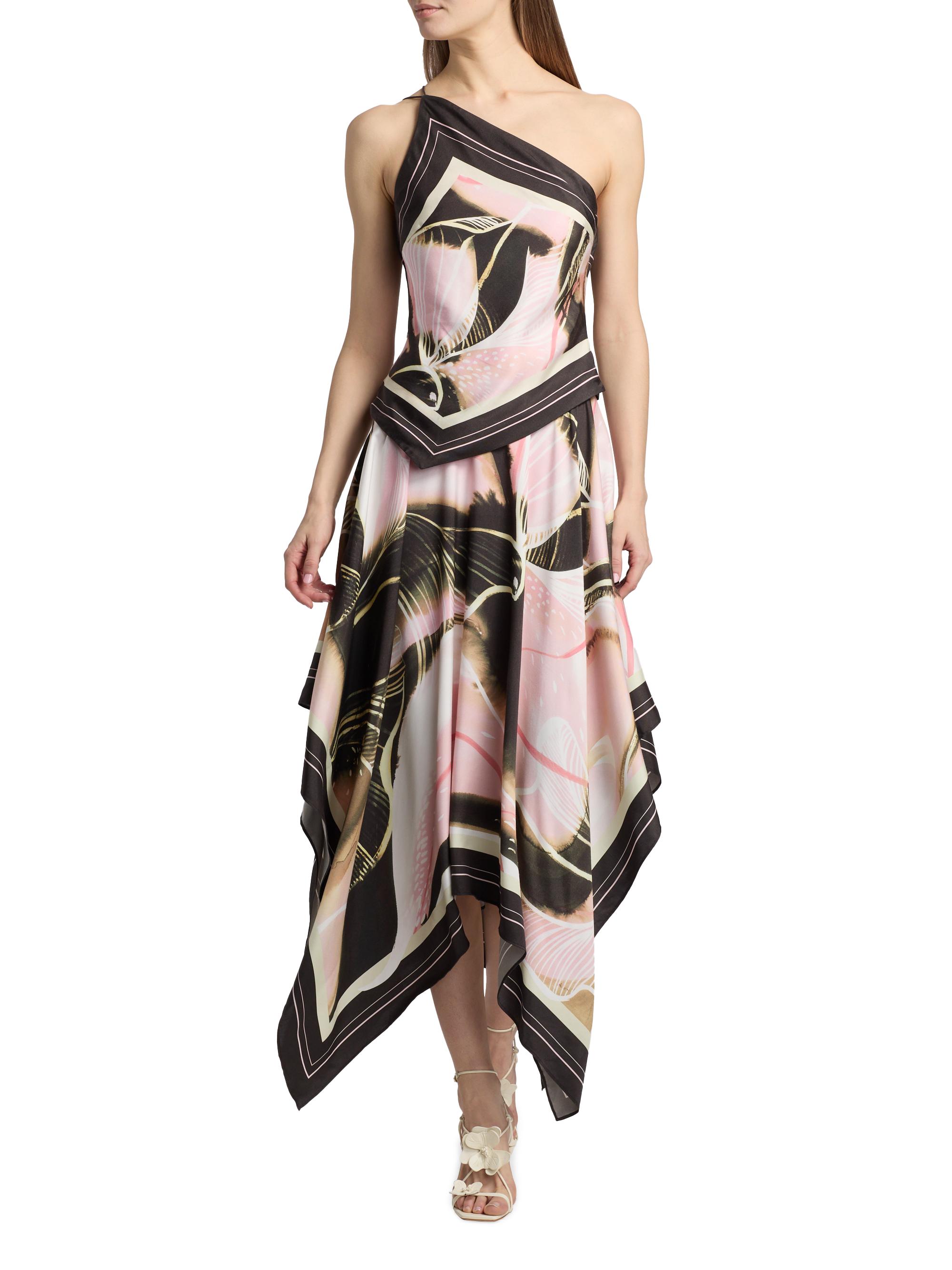 AMUR Women's Letty Printed Scarf Midi-Skirt - Gaudis Garden | Thumbnail 2