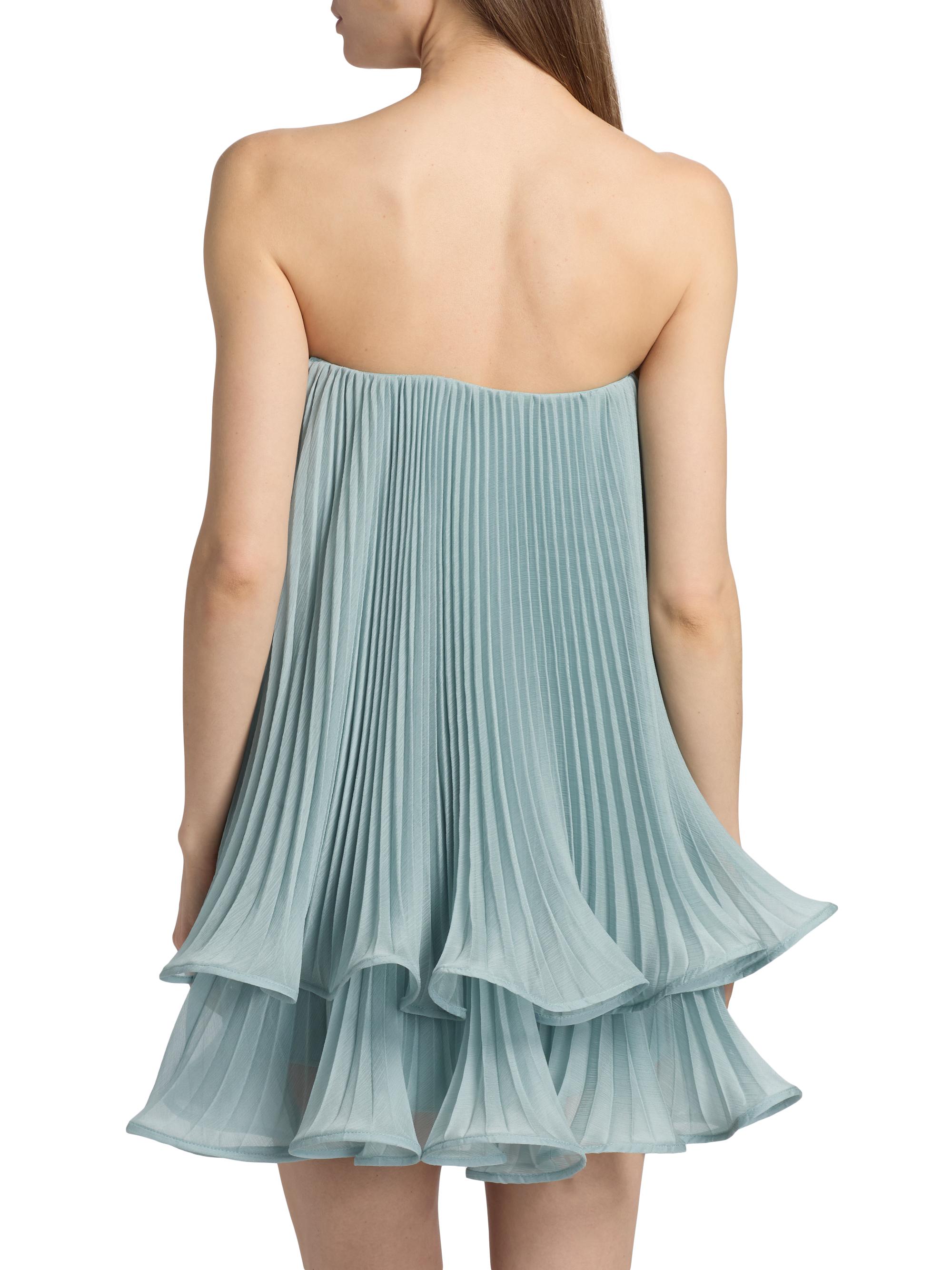 pleated silk mousseline babydoll dress Pleated Silk Mousseline Babydoll Dress (Women)