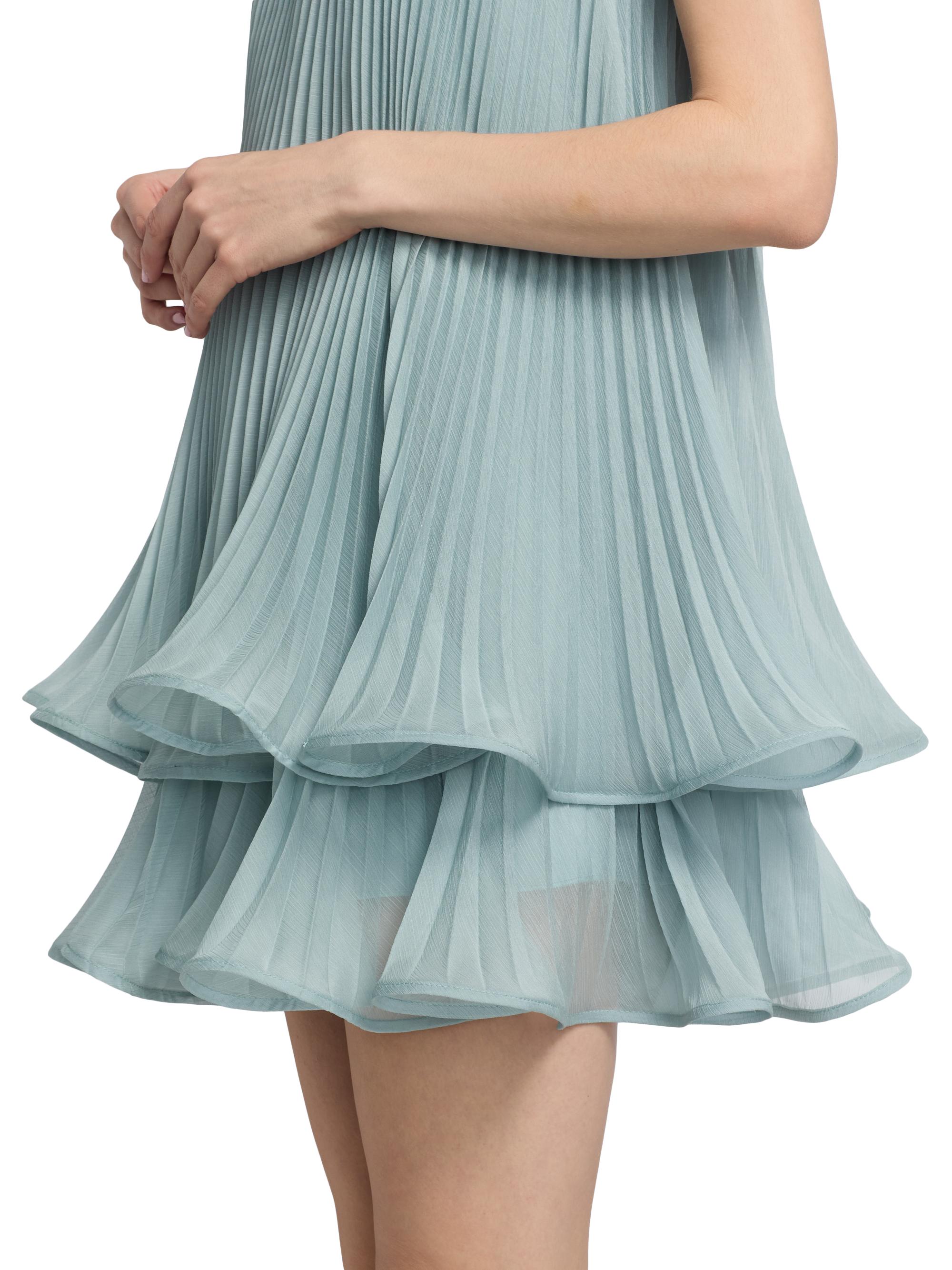 AMUR Women's Dalia Pleated Strapless Babydoll Minidress - Aqua Sol | Thumbnail 6