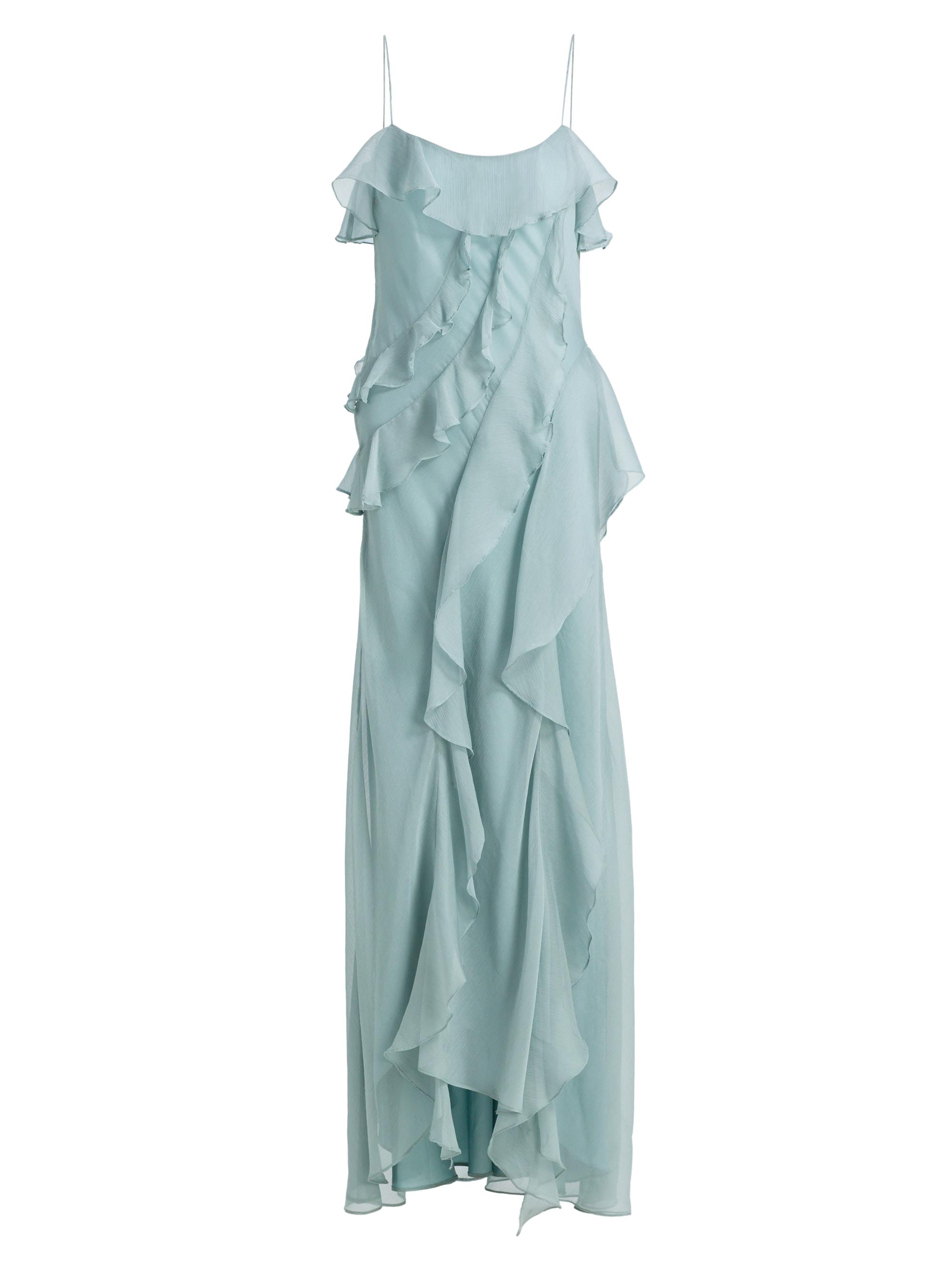 AMUR Women's Ruthie Cascade Maxi Dress - Aqua Sol