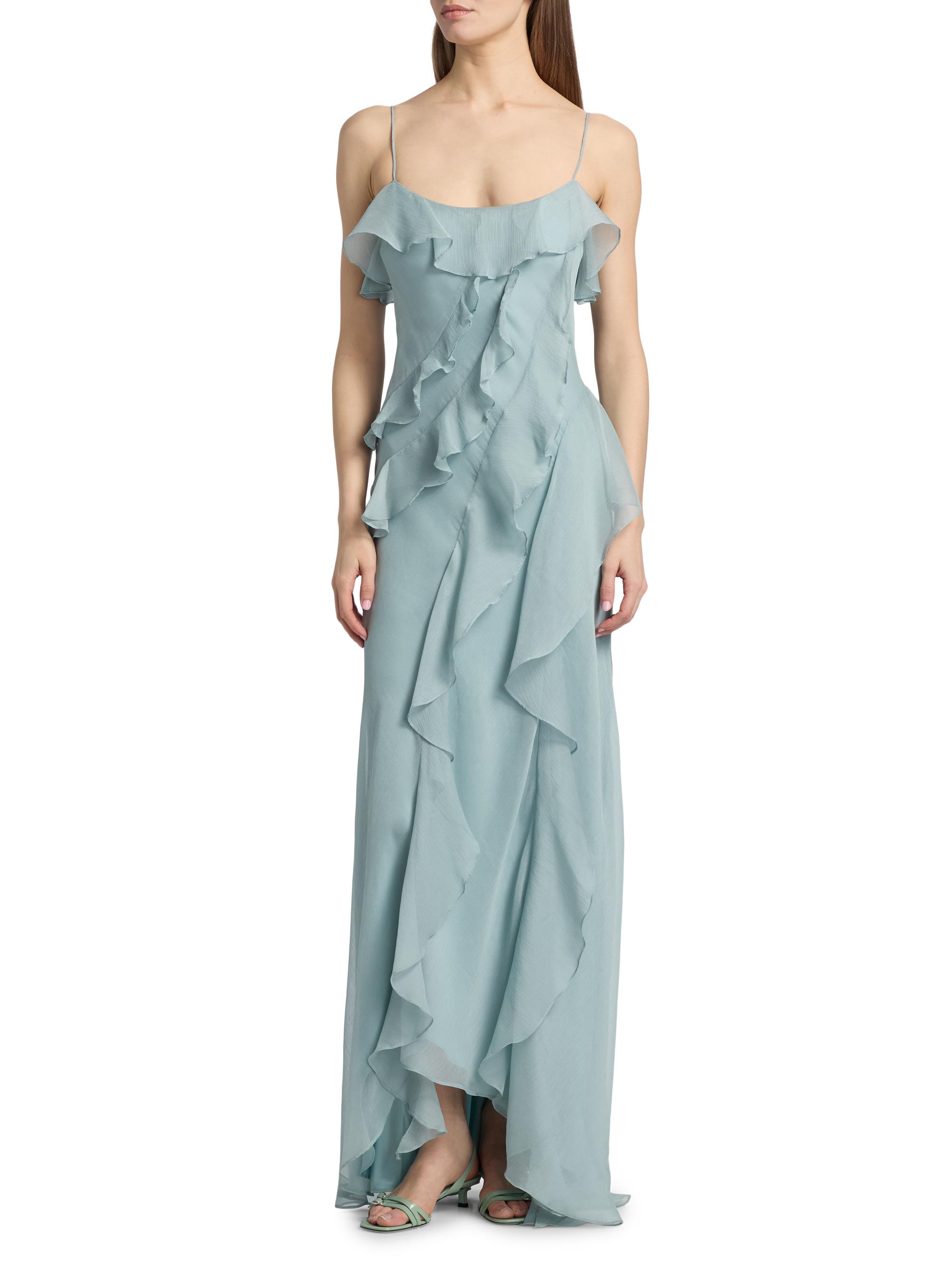 AMUR Women's Ruthie Cascade Maxi Dress - Aqua Sol | Thumbnail 3