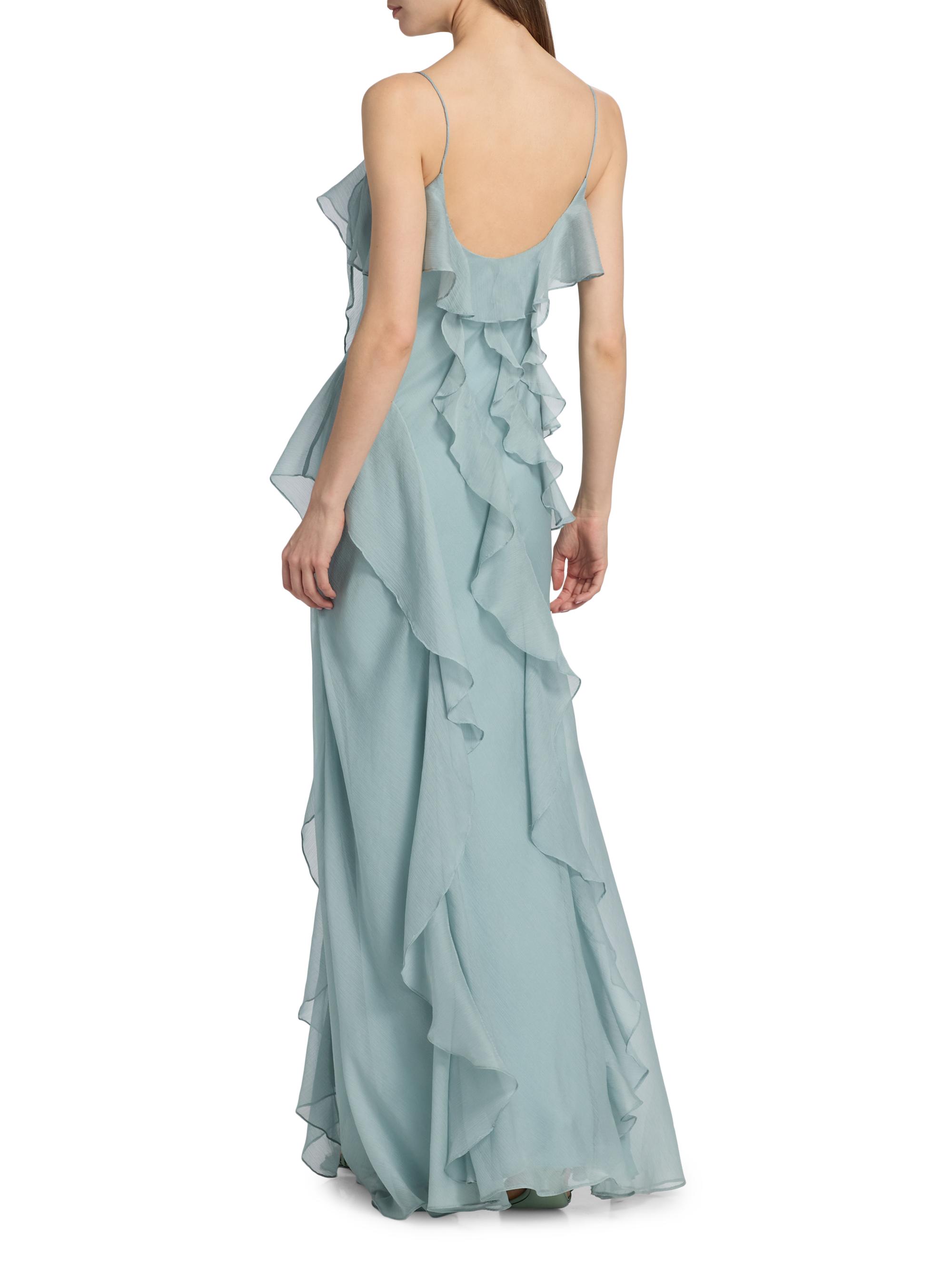 AMUR Women's Ruthie Cascade Maxi Dress - Aqua Sol | Thumbnail 5