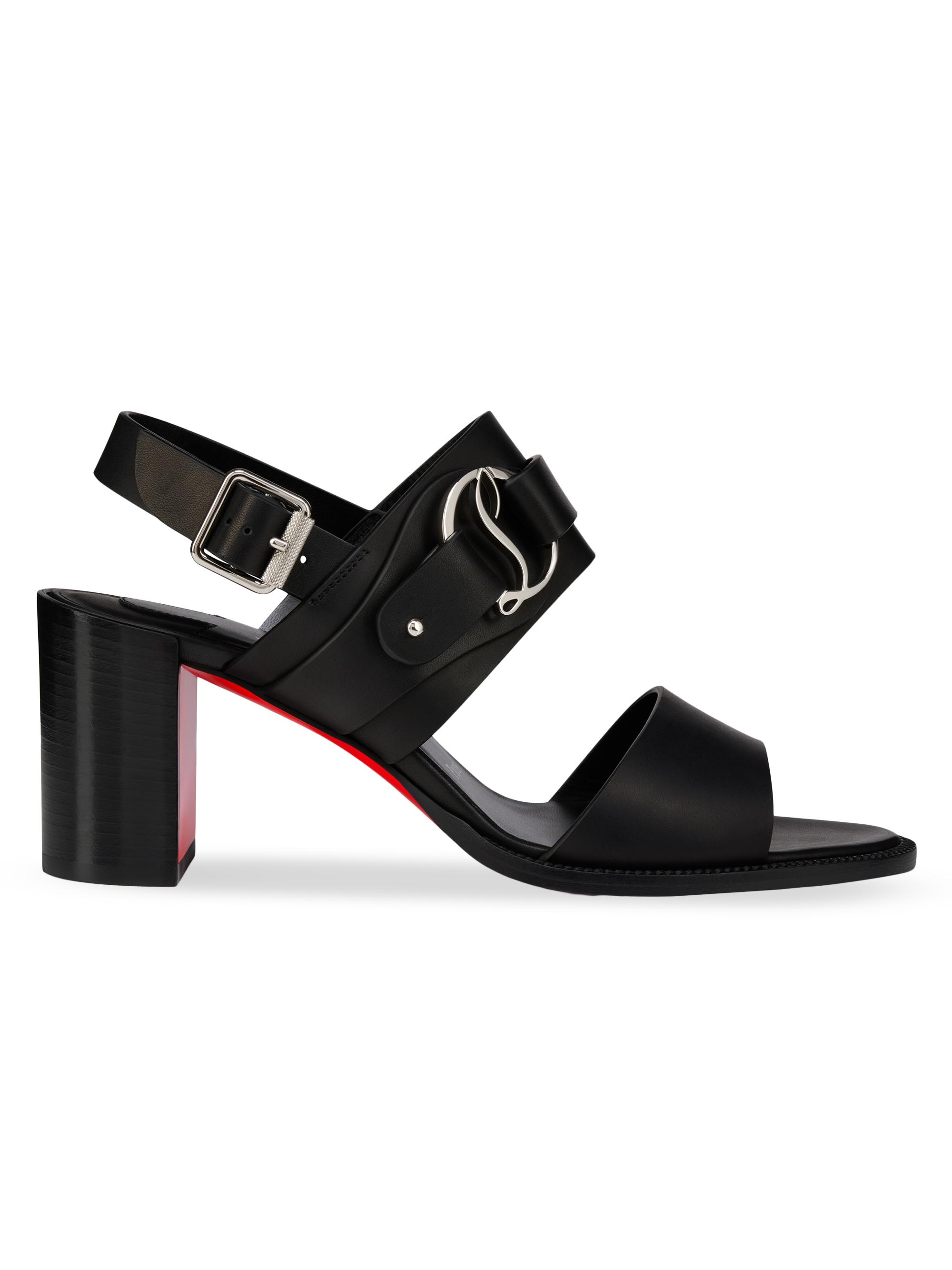 Christian Louboutin Her in Roma Calf Leather Block Sandals | Saks