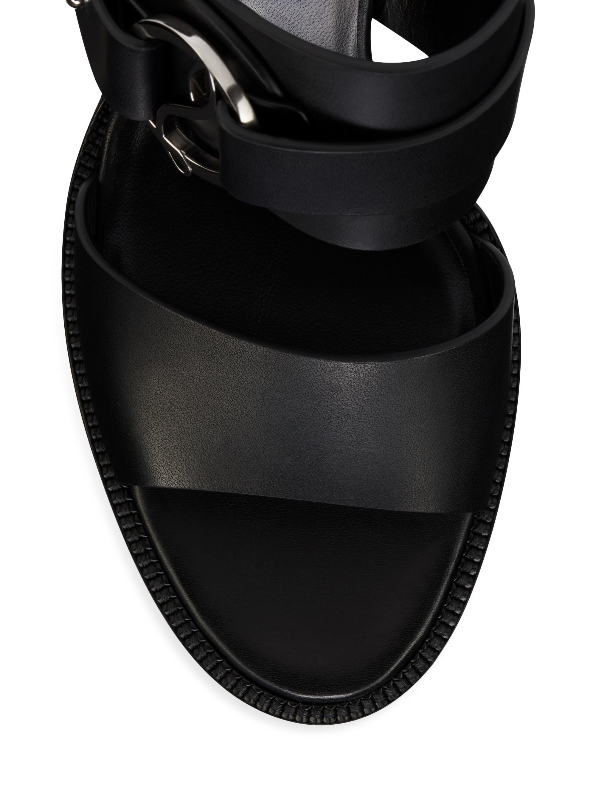 Christian Louboutin Her in Roma Calf Leather Block Sandals | Saks