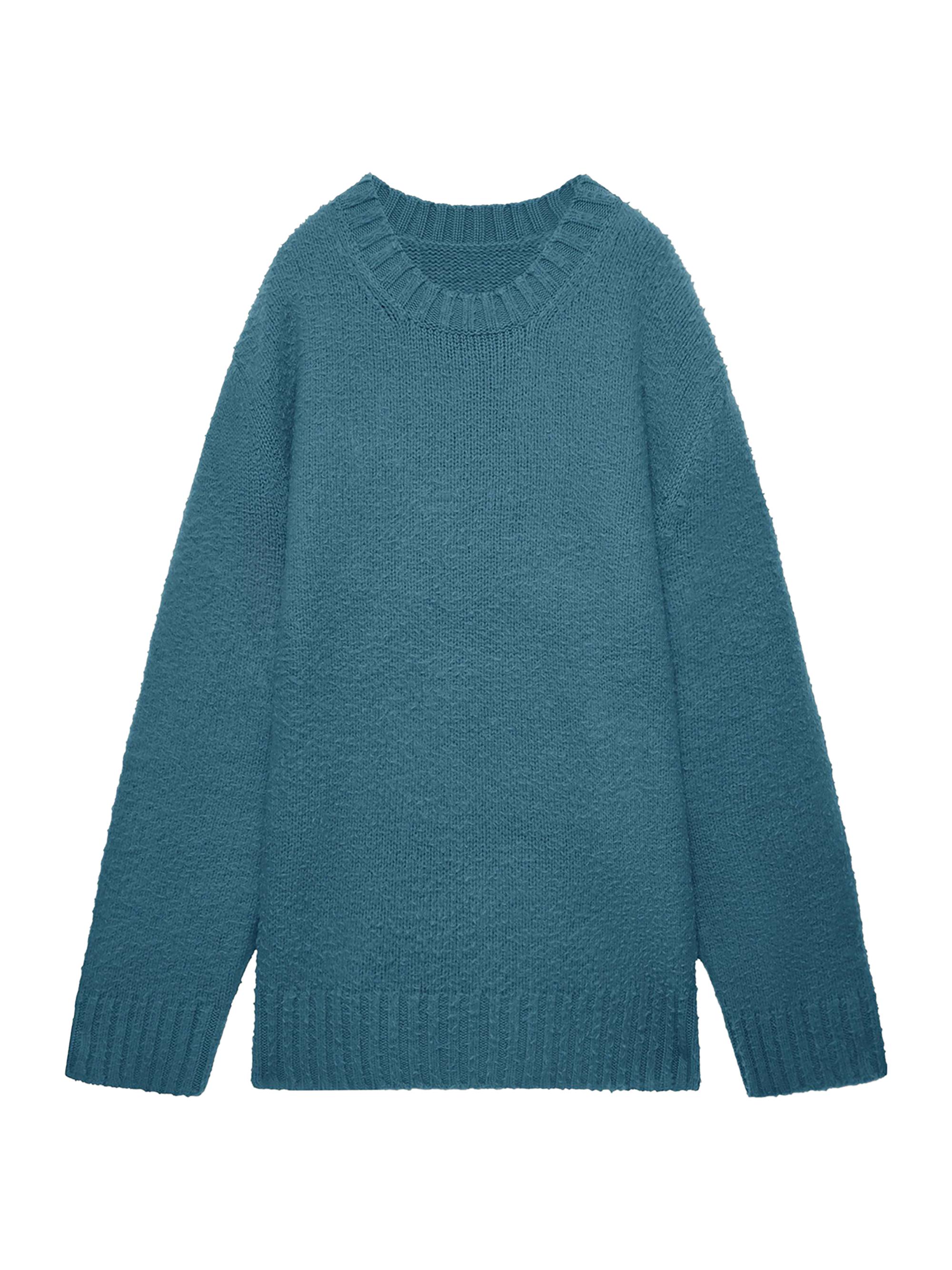 The Elder Statesman Men's Milo Textured Cashmere Sweater - Cypress