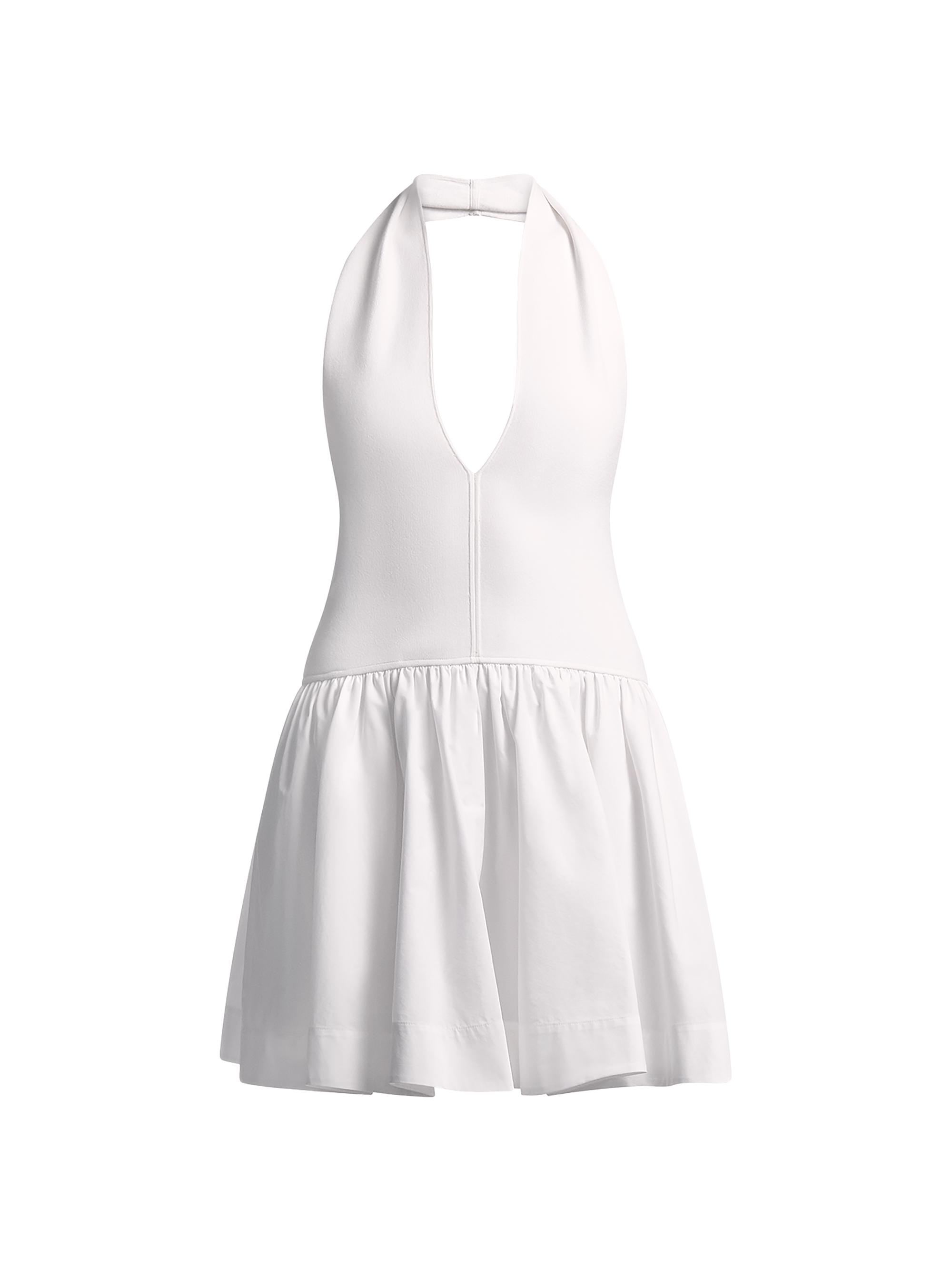 BCBGMAXAZRIA Women's Perle Halter Mini Dress - White