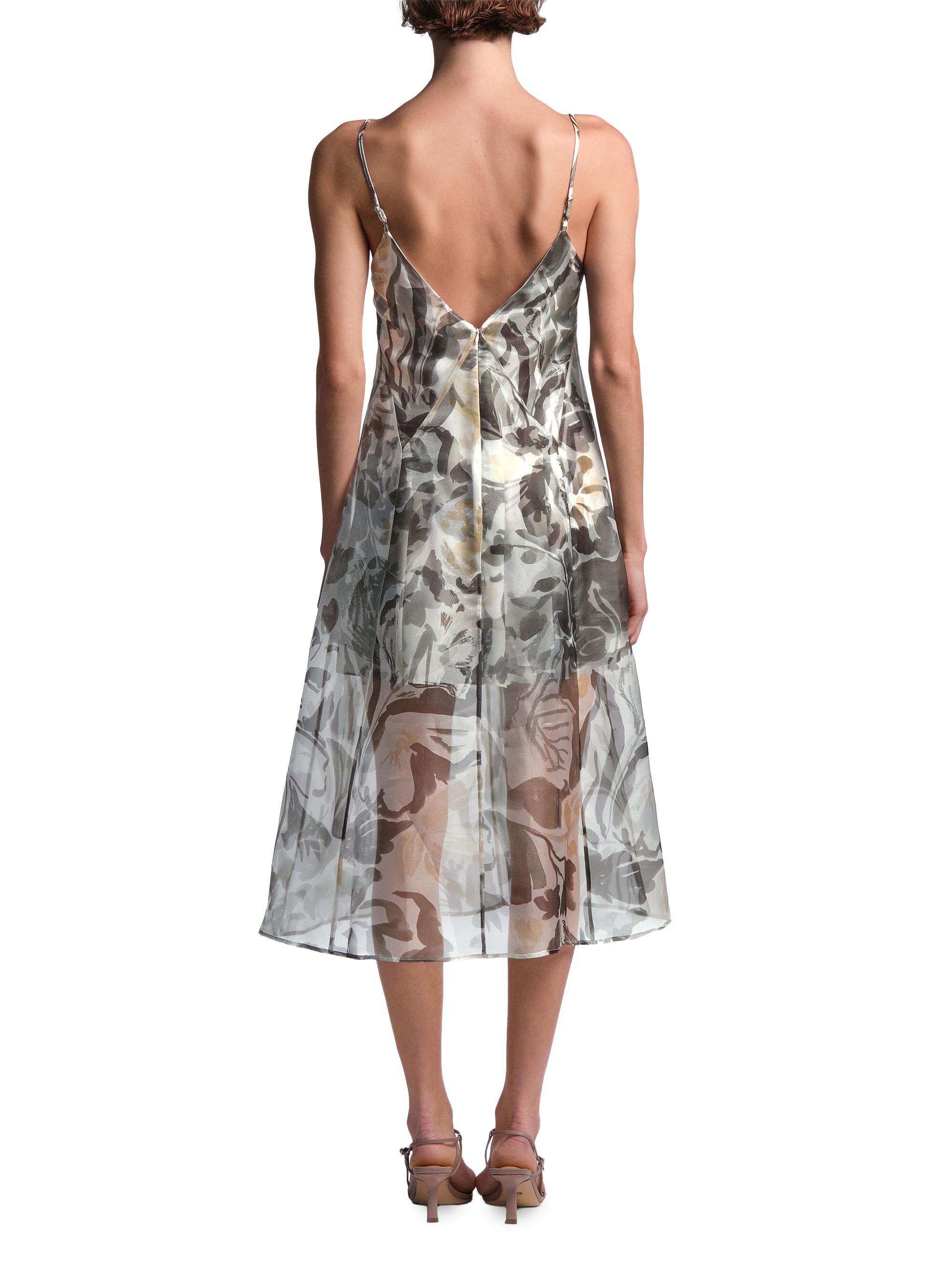 BCBGMAXAZRIA Women's Lorelie Floral Midi Dress - Abstract Garden Print | Thumbnail 4