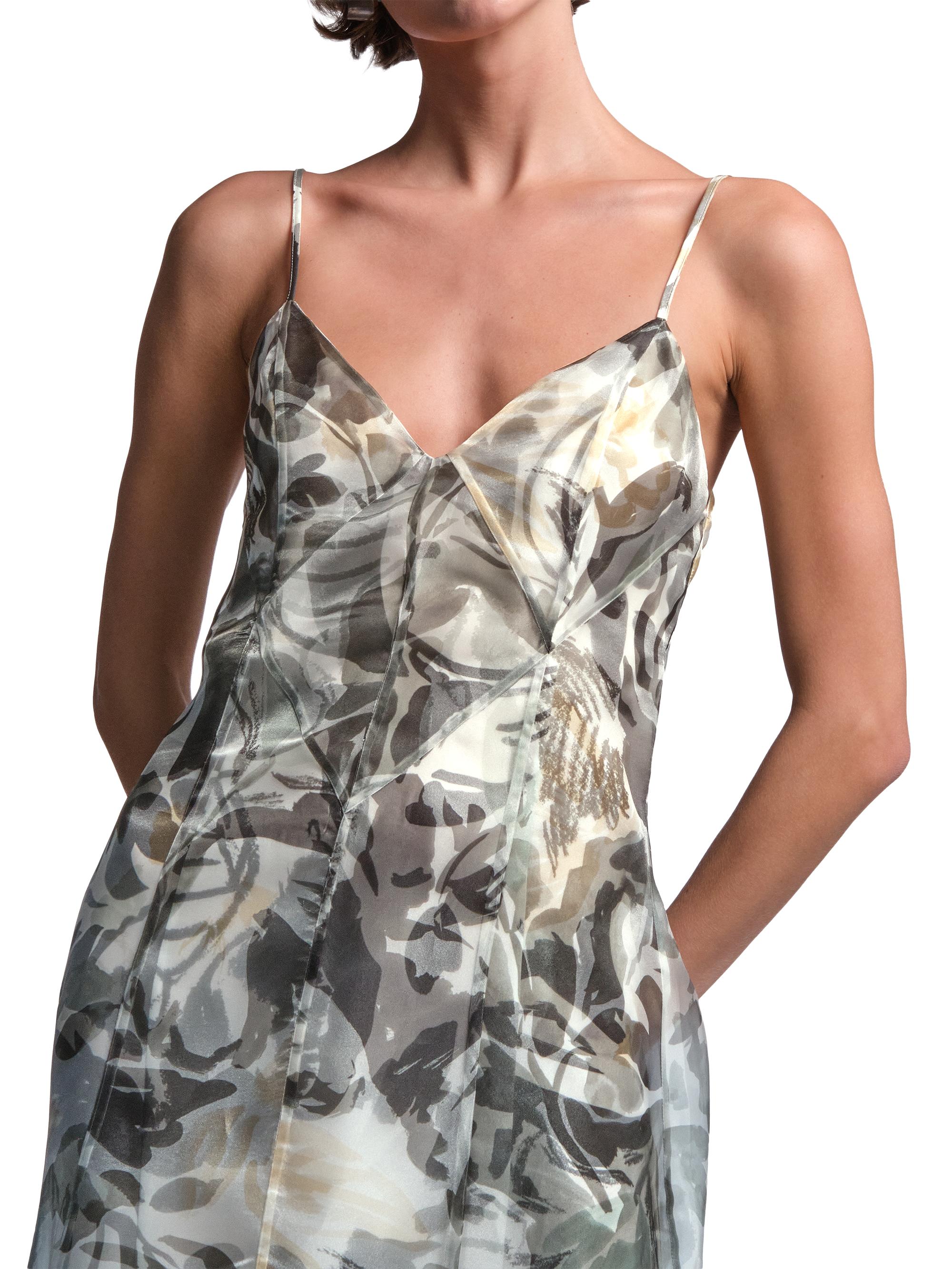BCBGMAXAZRIA Women's Lorelie Floral Midi Dress - Abstract Garden Print | Thumbnail 6