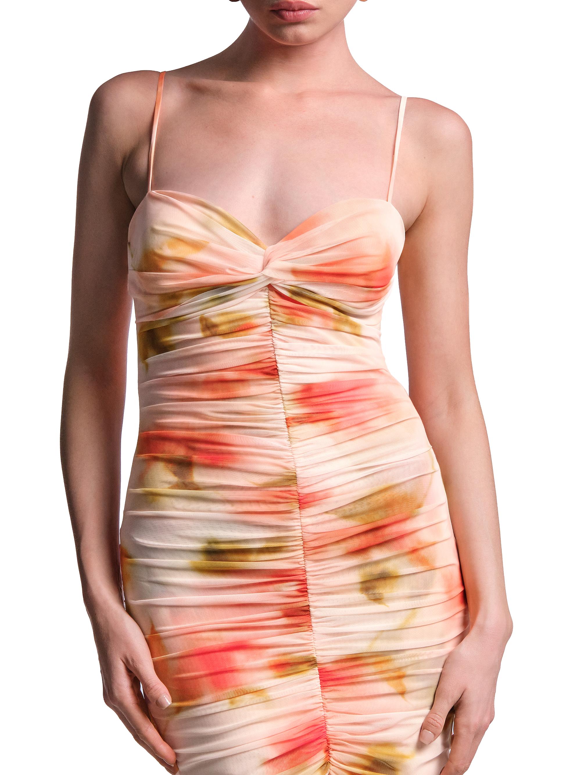 BCBGMAXAZRIA Women's Soraya Watercolor Ruched Gown - Floral Echo Print | Thumbnail 6